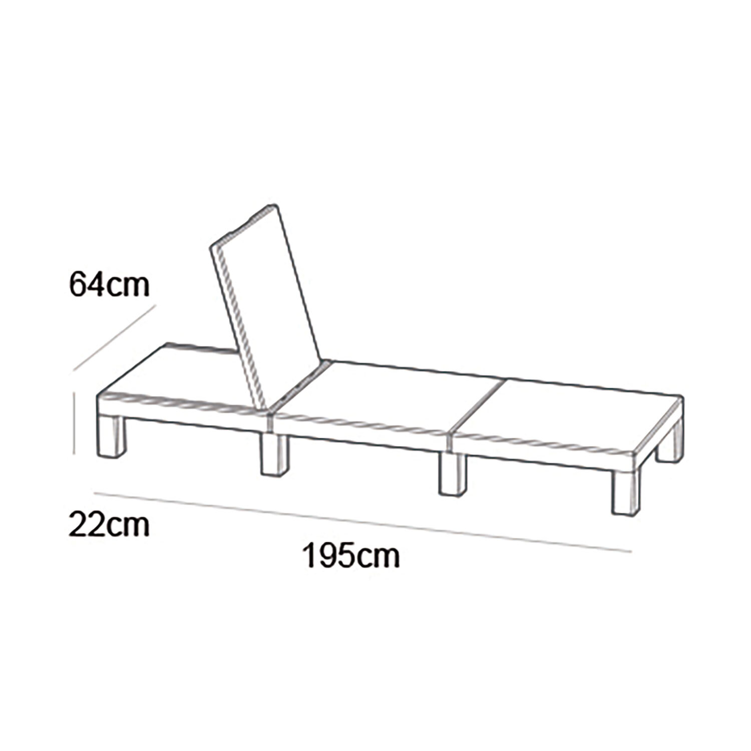 Daytona Garden Sun Lounger Image 4