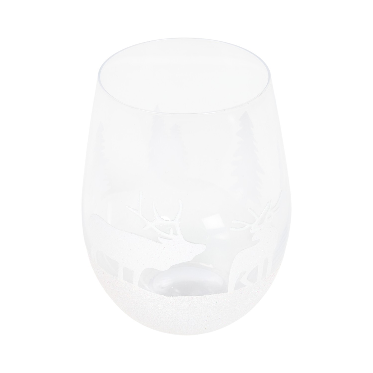 Tumbler Glass with Xmas Scene White Image 4