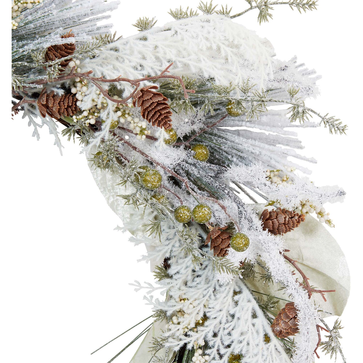 Frosted Magnolia Leaf Wreath Image 3