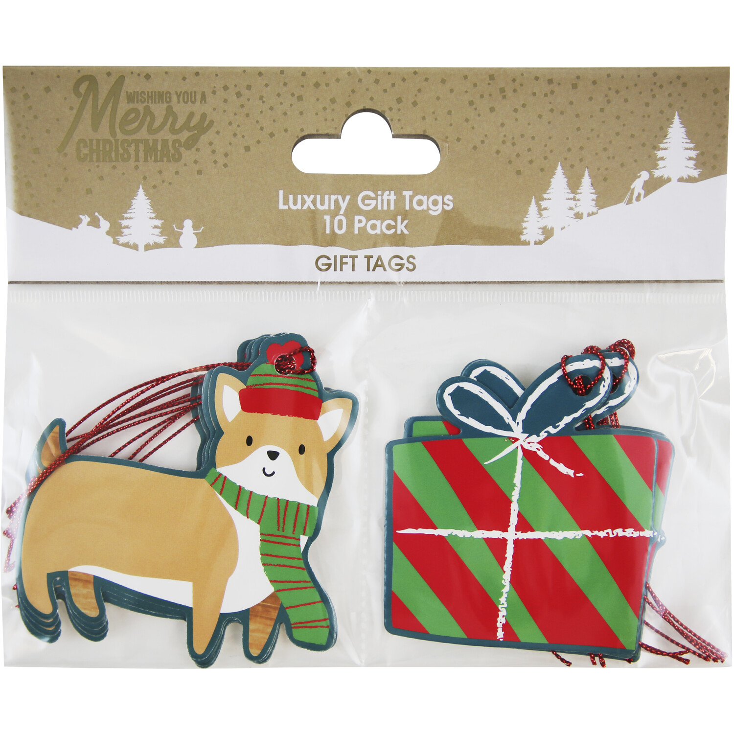 Pack of 10 Santa Paws Gift Tags Image