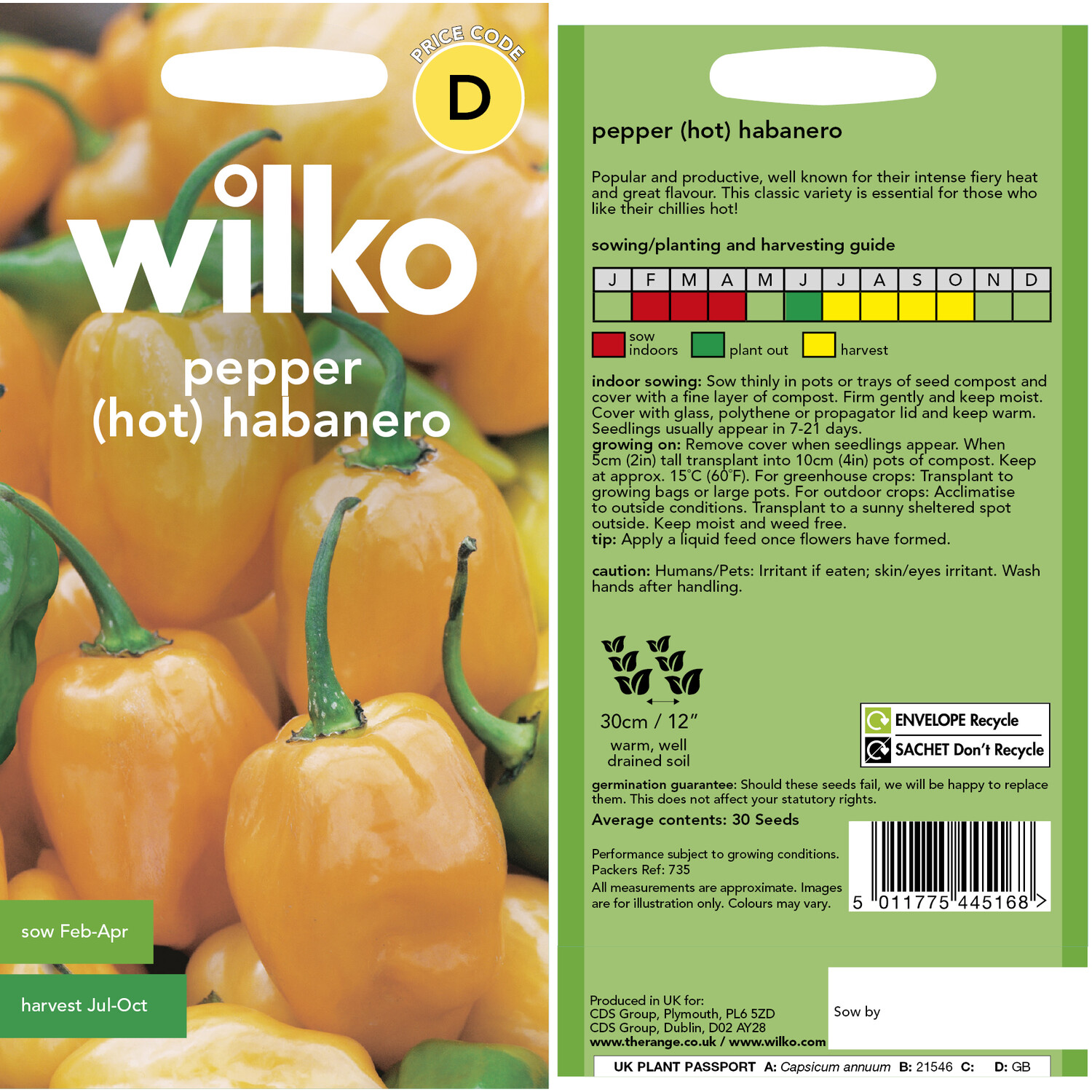 Hot Habanero Pepper Seeds Orange Image 3