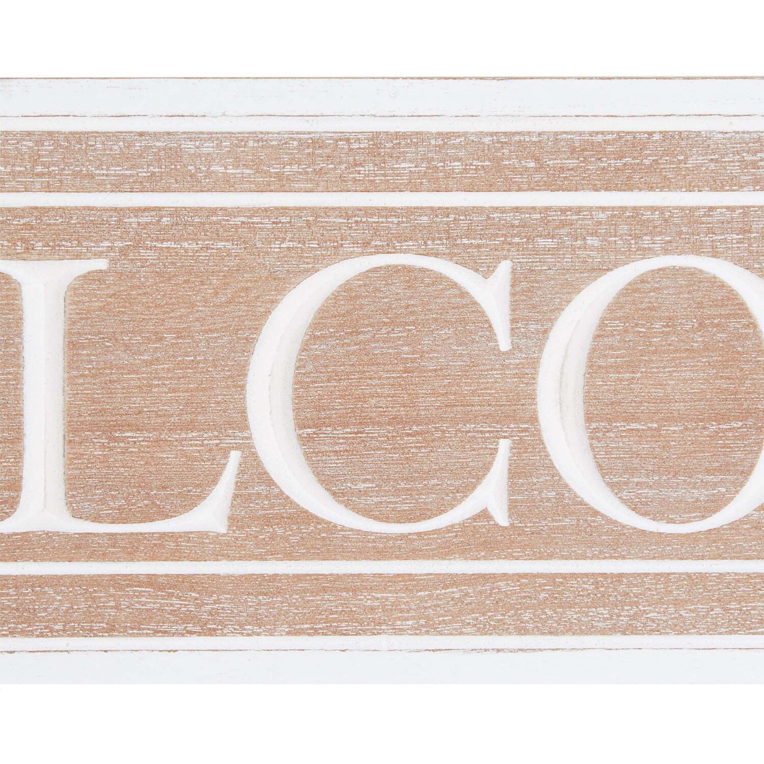 Rustic Holly Wood Effect Sign - Neutral Image 4