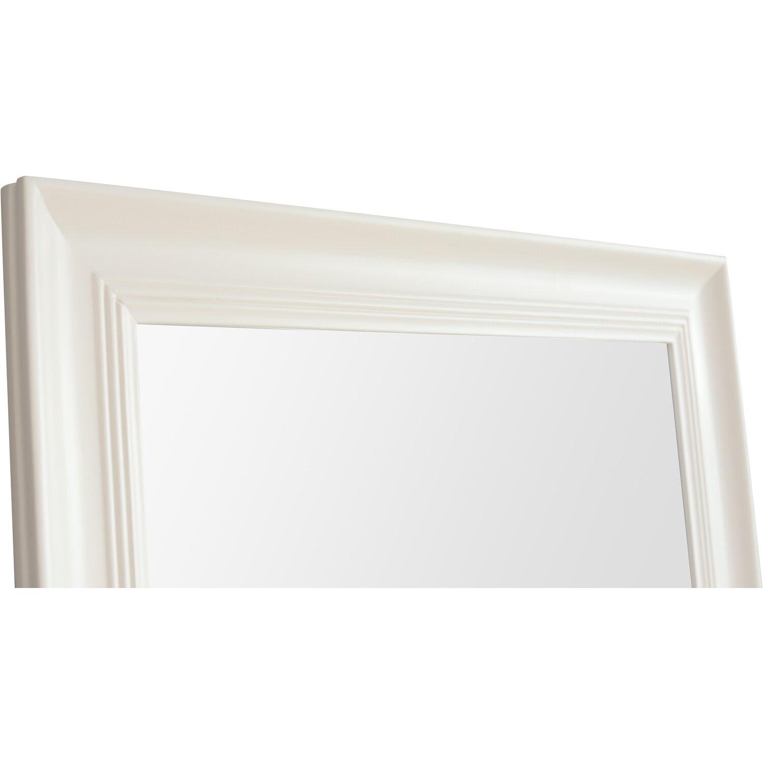 Faringdon White Framed Mirror - White / 131cm Image 3