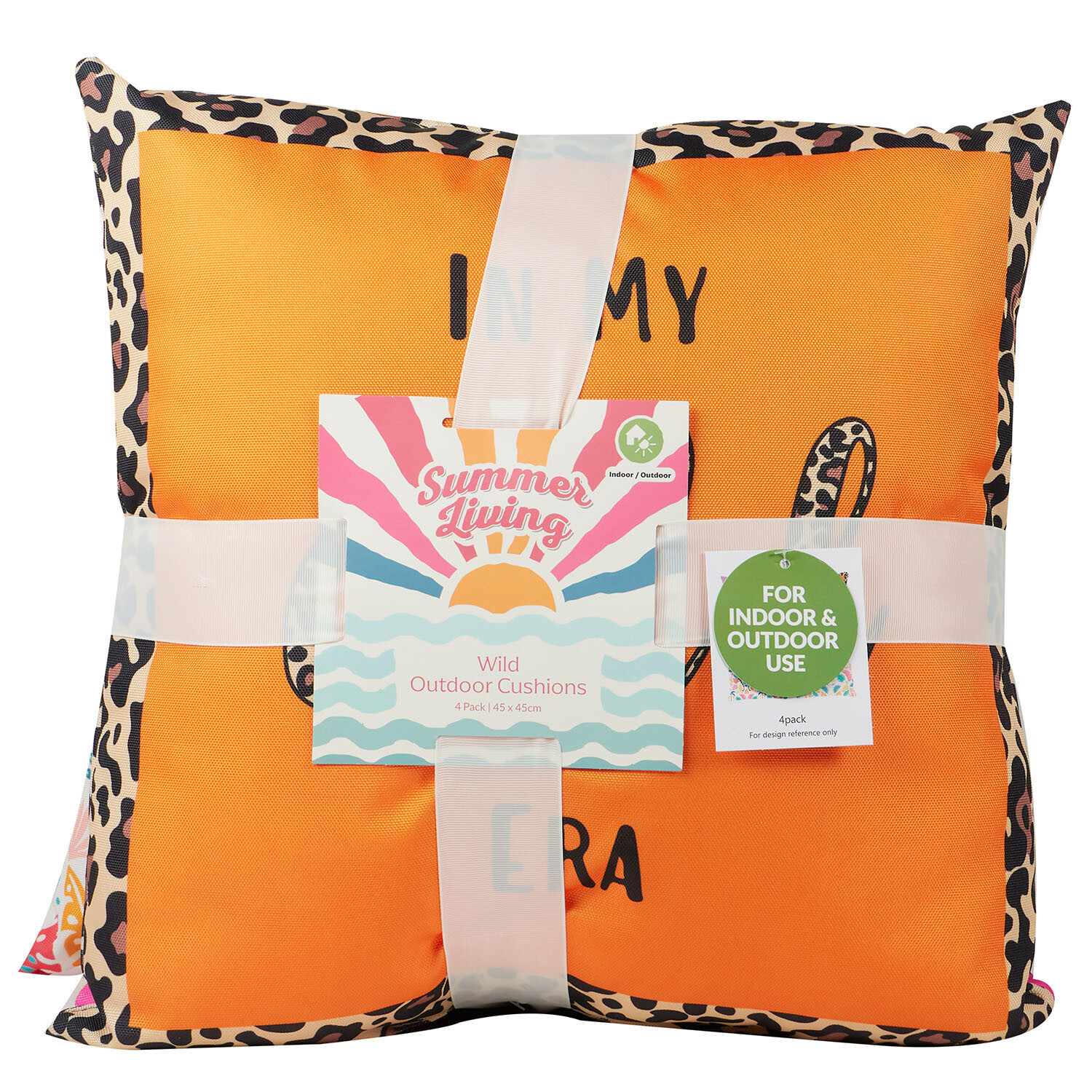 Pack of 4 Wild Outdoor Cushions - Multicolour Image 2