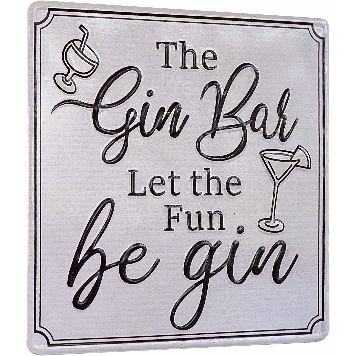 Single Embossed Fun Drinks Wall Art 30 x 30cm in Assorted styles Image 4