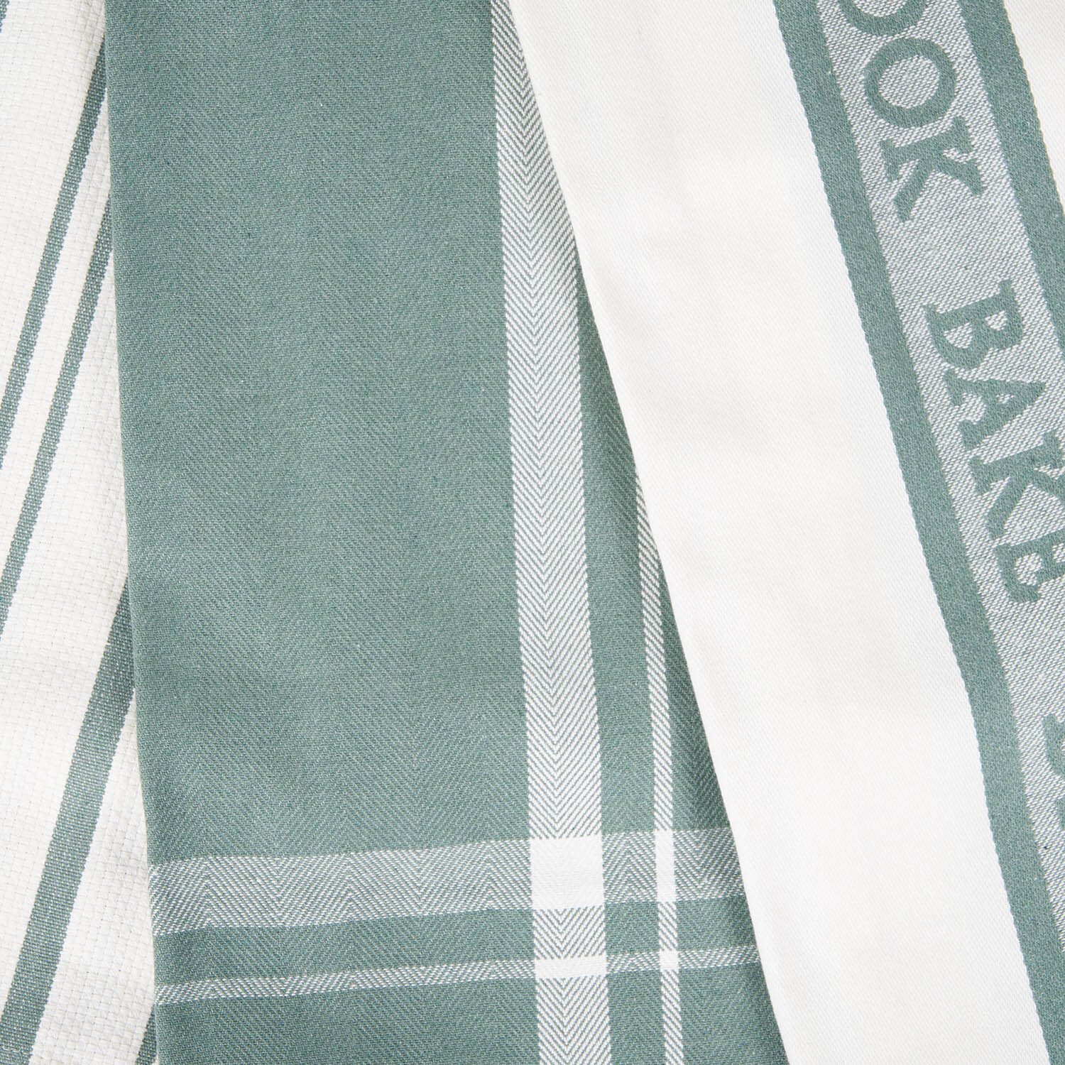 Pack of 3 Cook Bake Dine Terry Towels - Sage Image 3