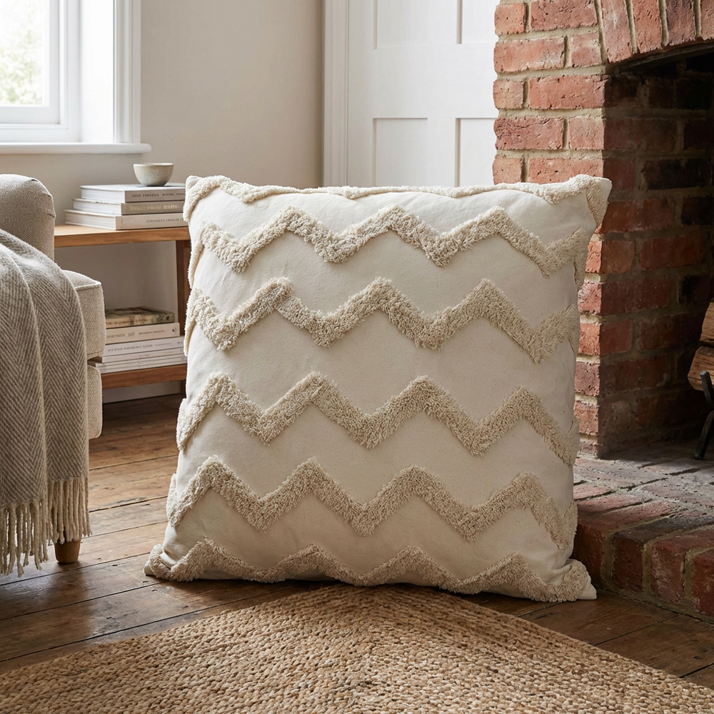 Kimana Tufted Floor Cushion - Natural Image 5