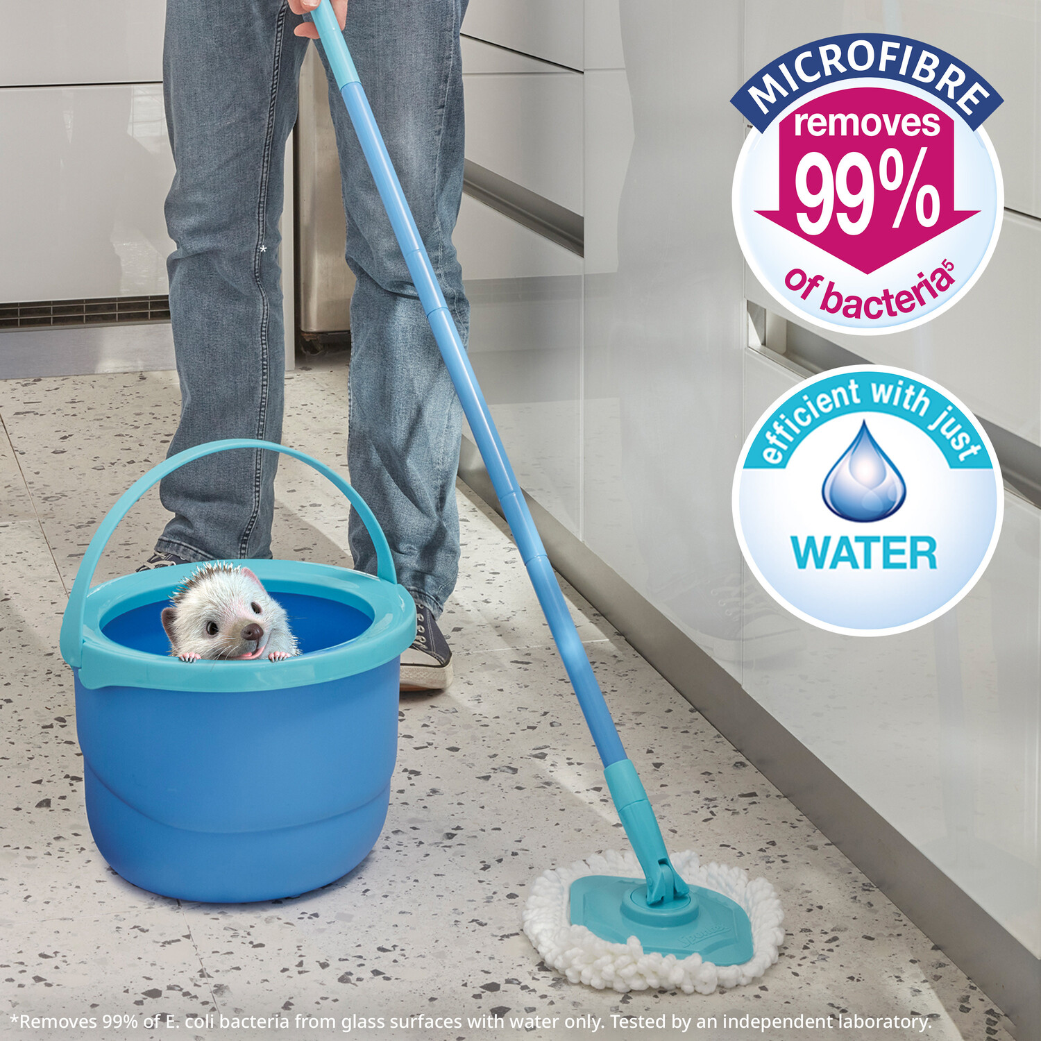 Spontex Full Action Spin Mop and Bucket - Blue Image 13