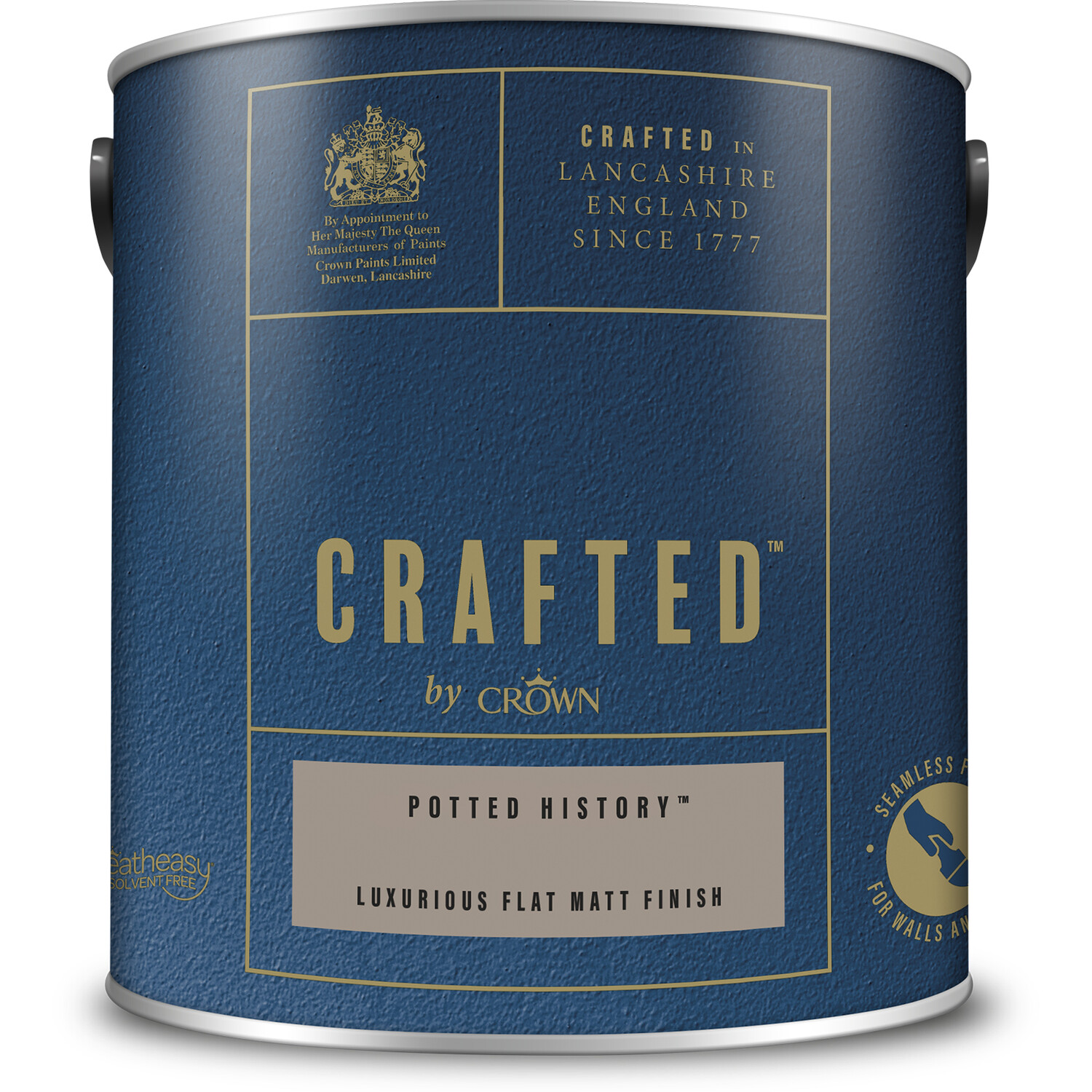 Crown Crafted Walls & Wood Potted History Luxurious Flat Matt Paint 2.5L Image 2