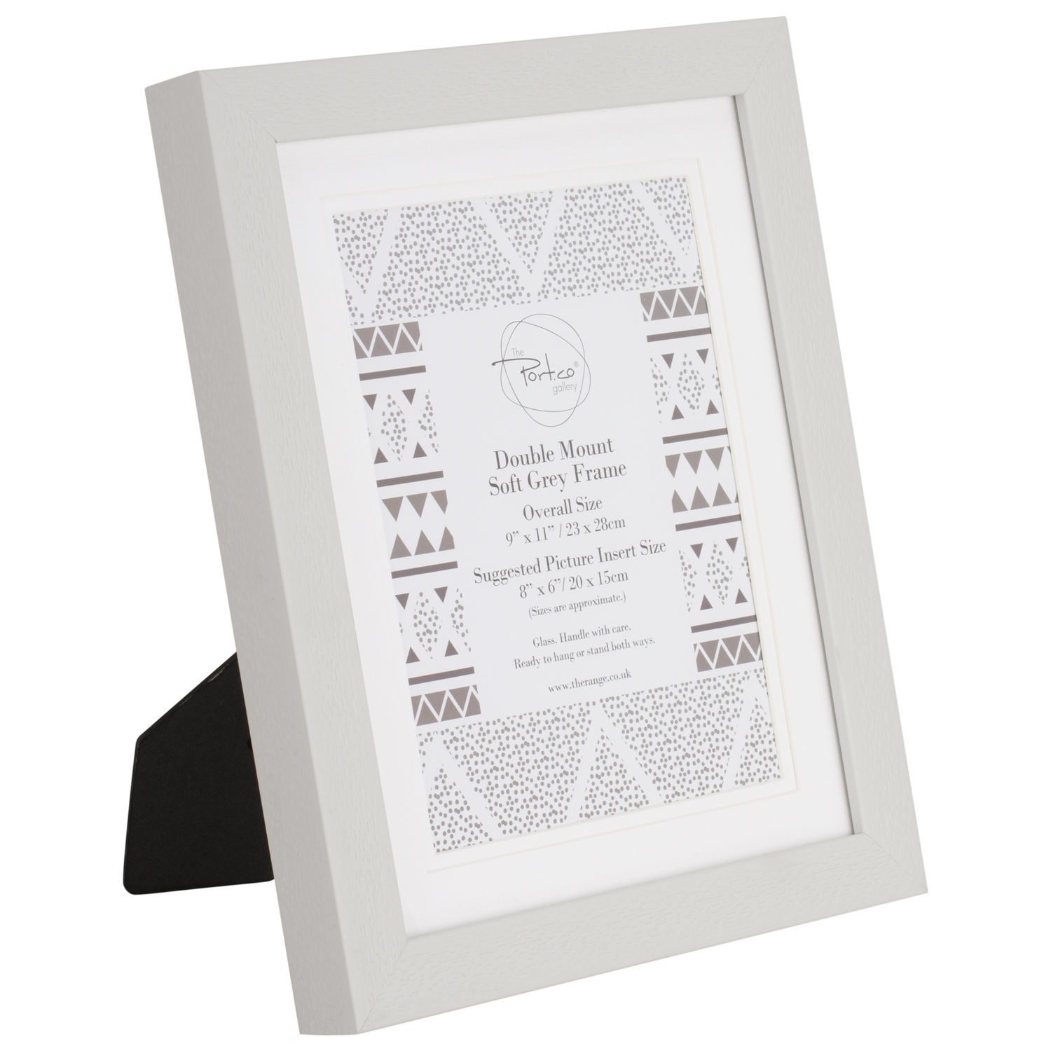 The Port. Co Gallery Soft Grey Double Mounted Photo Frame 8 x 6 inch Image 2