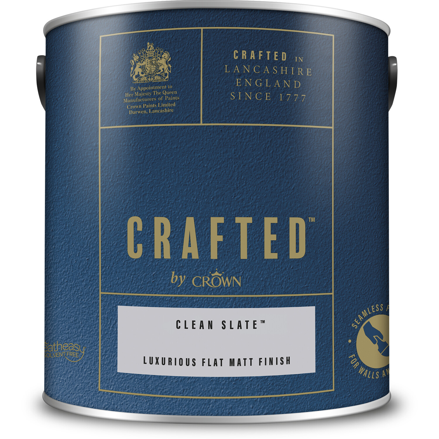 Crown Crafted Walls & Wood Clean Slate Luxurious Flat Matt Paint 2.5L Image 2