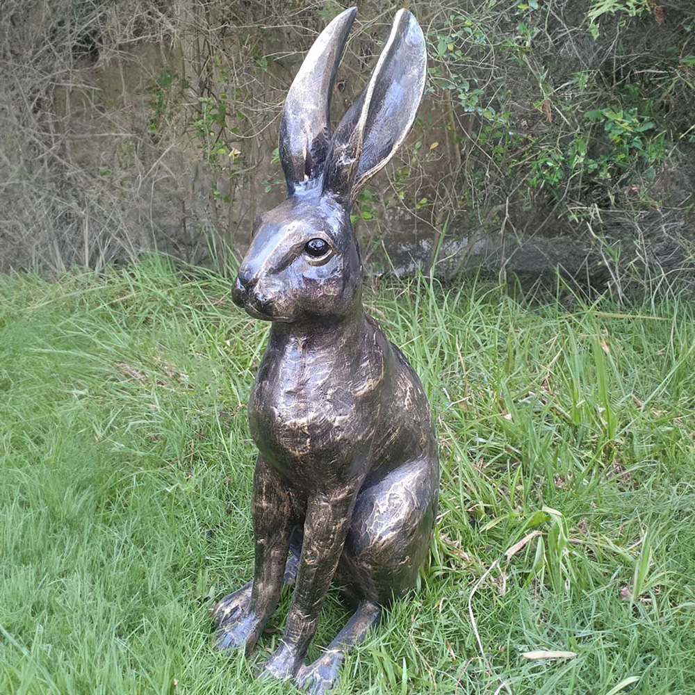 Enigma Bronze Sitting Hare Ornament Image 2