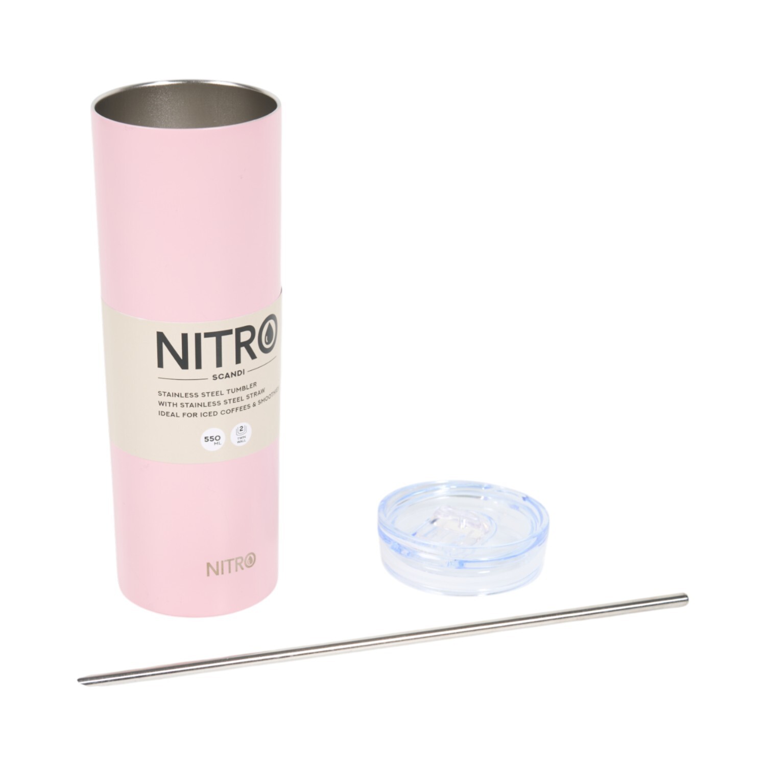 Nitro Scandi Stainless Steel Tumbler with Straw Image 7