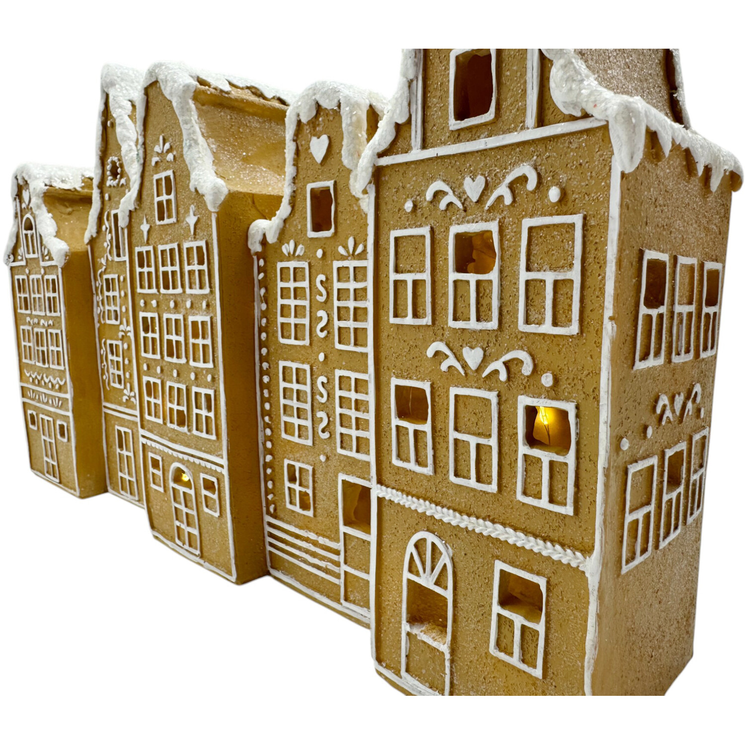 LED Gingerbread Houses Brown Image 2
