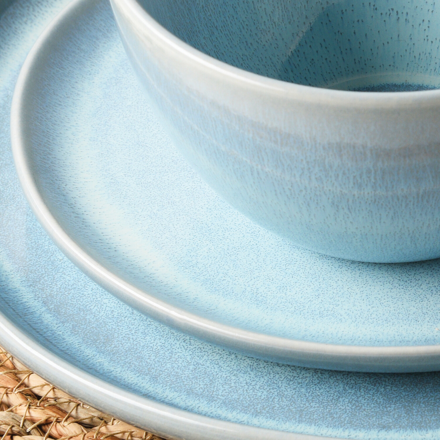 Ombre Blue Textured Plate - Blue / Dinner Plate Image 2
