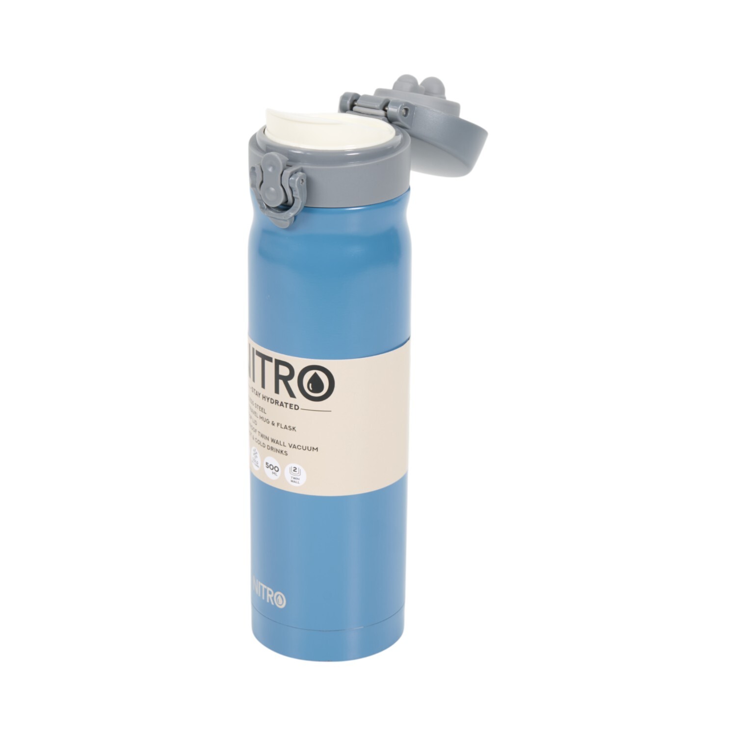 Nitro Stainless Steel Travel Flask and Mug Image 7