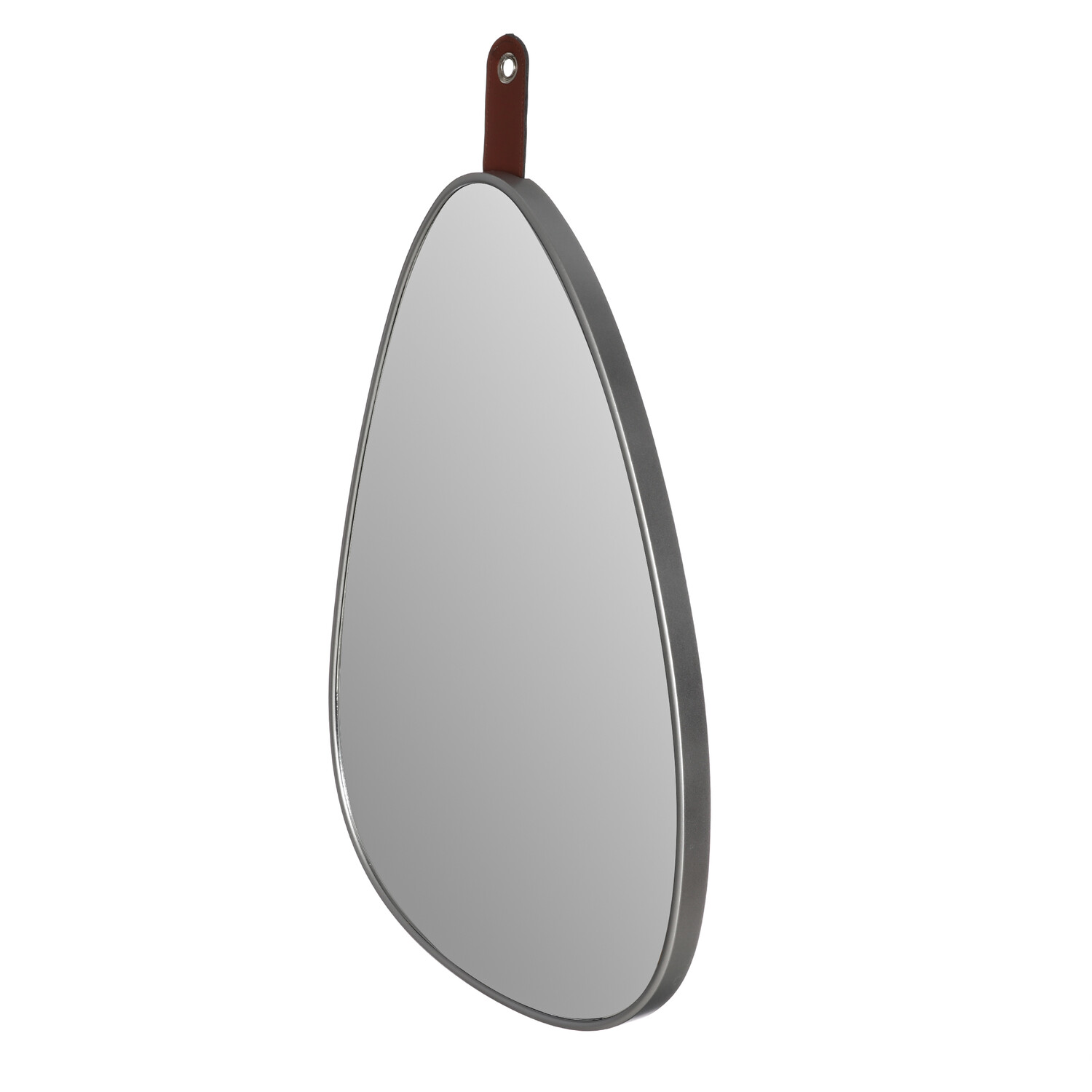Silver Organic Wall Mirror 60.5 x 39.5cm Image 2