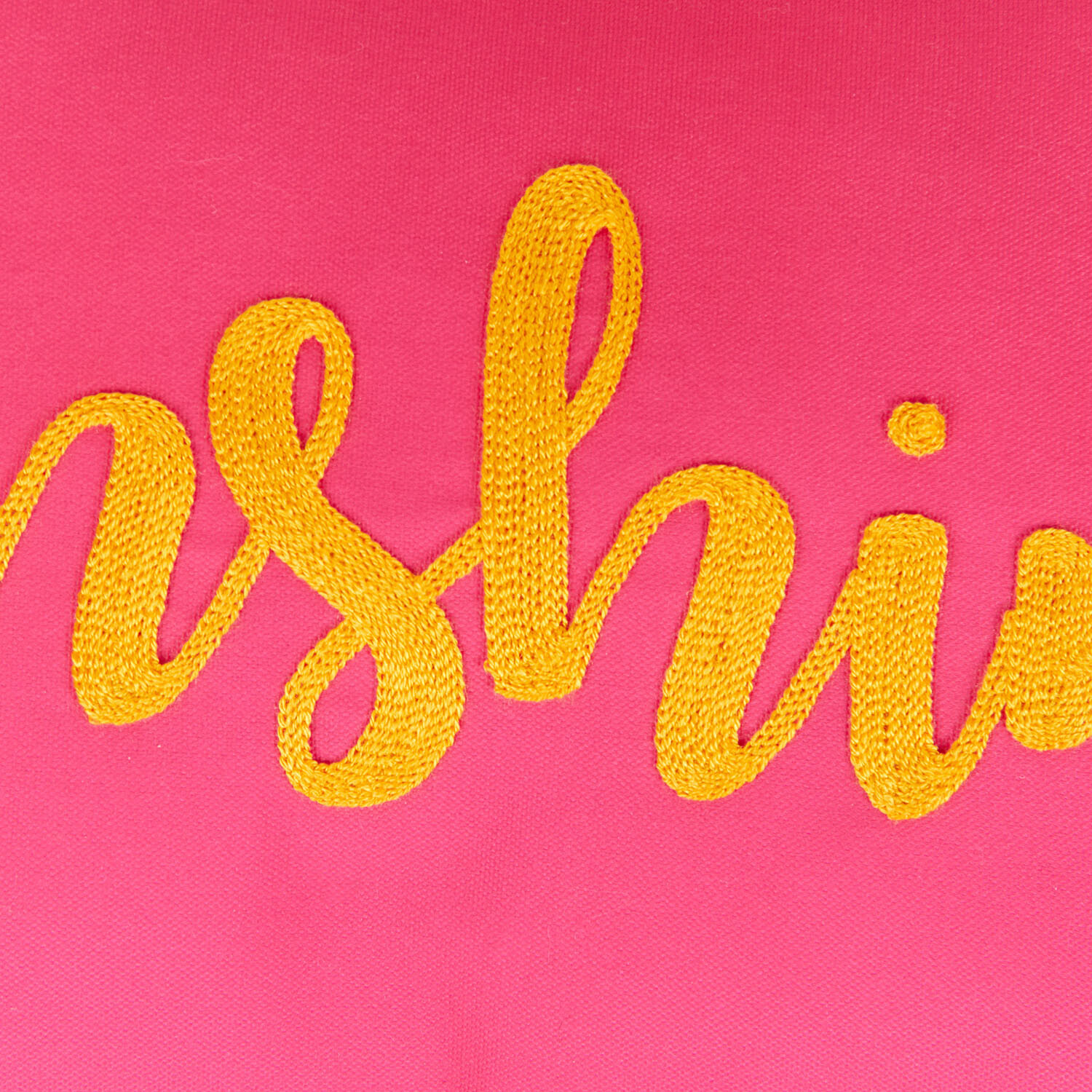 Sunshine Embroidered Cushion - Pink Image 4