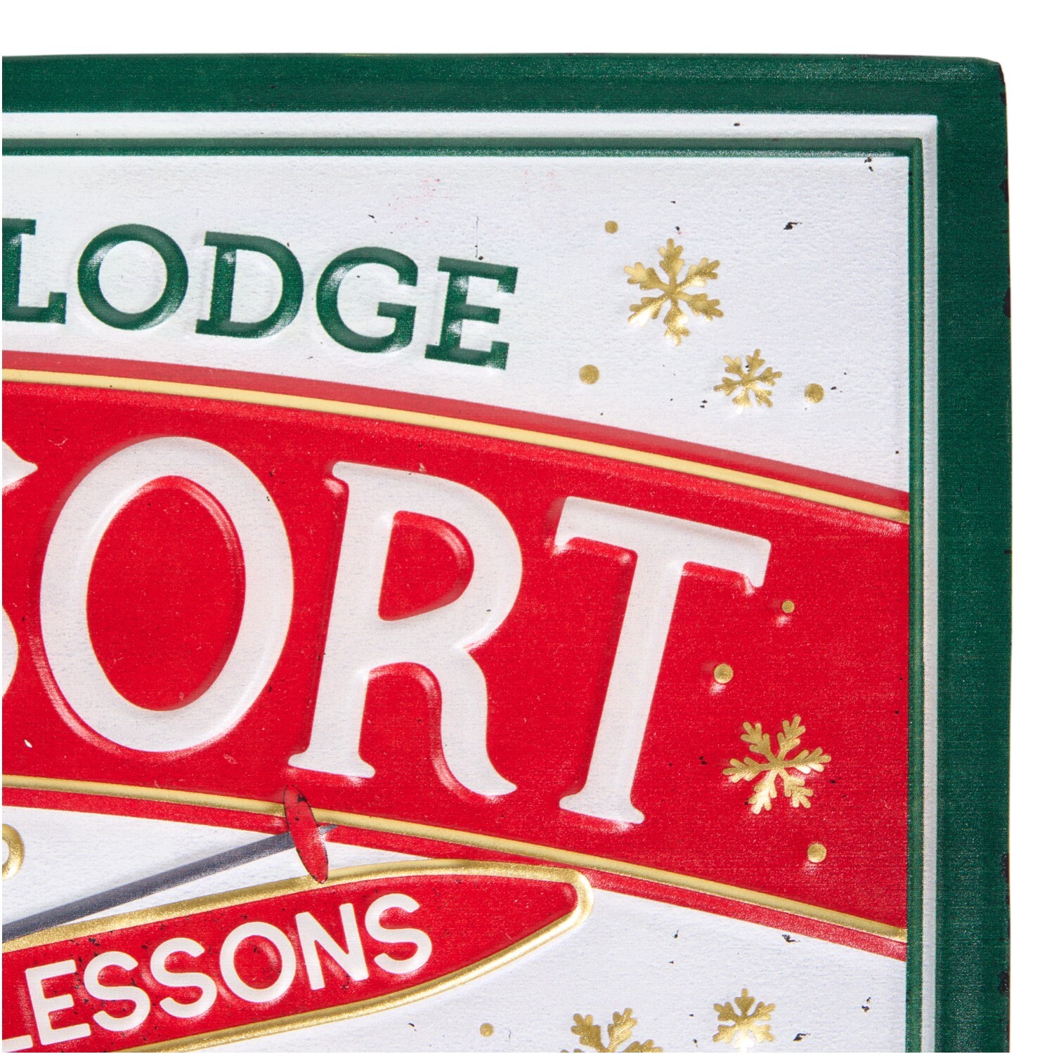 Ski Resort Wall Art Green and Red Image 5