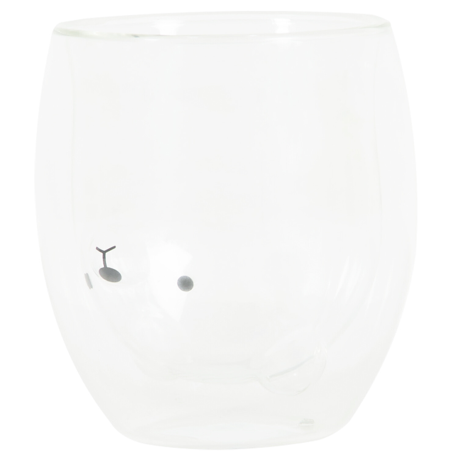 Double Walled Insulated Bear Glass - Clear Image 2
