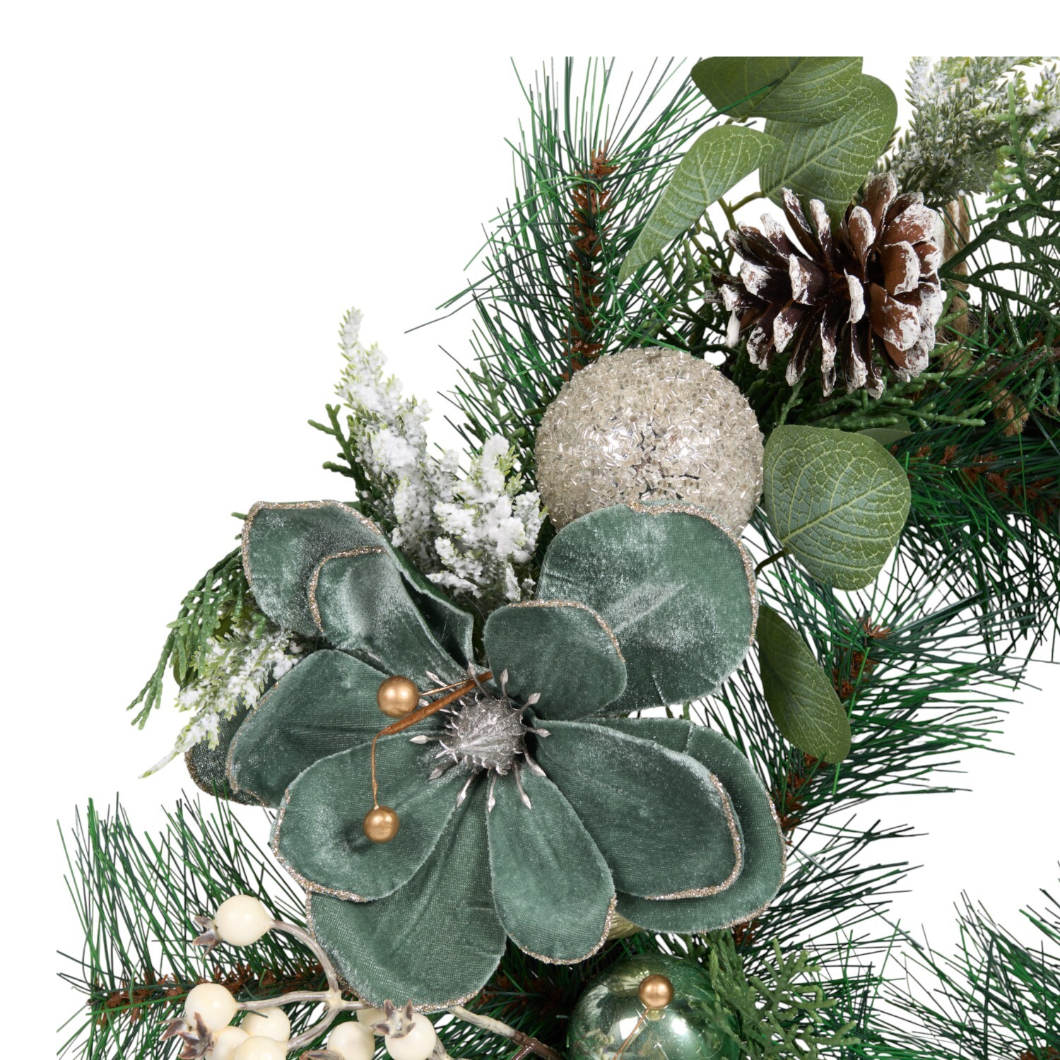Emerald Magnolia Wreath Green Image 3