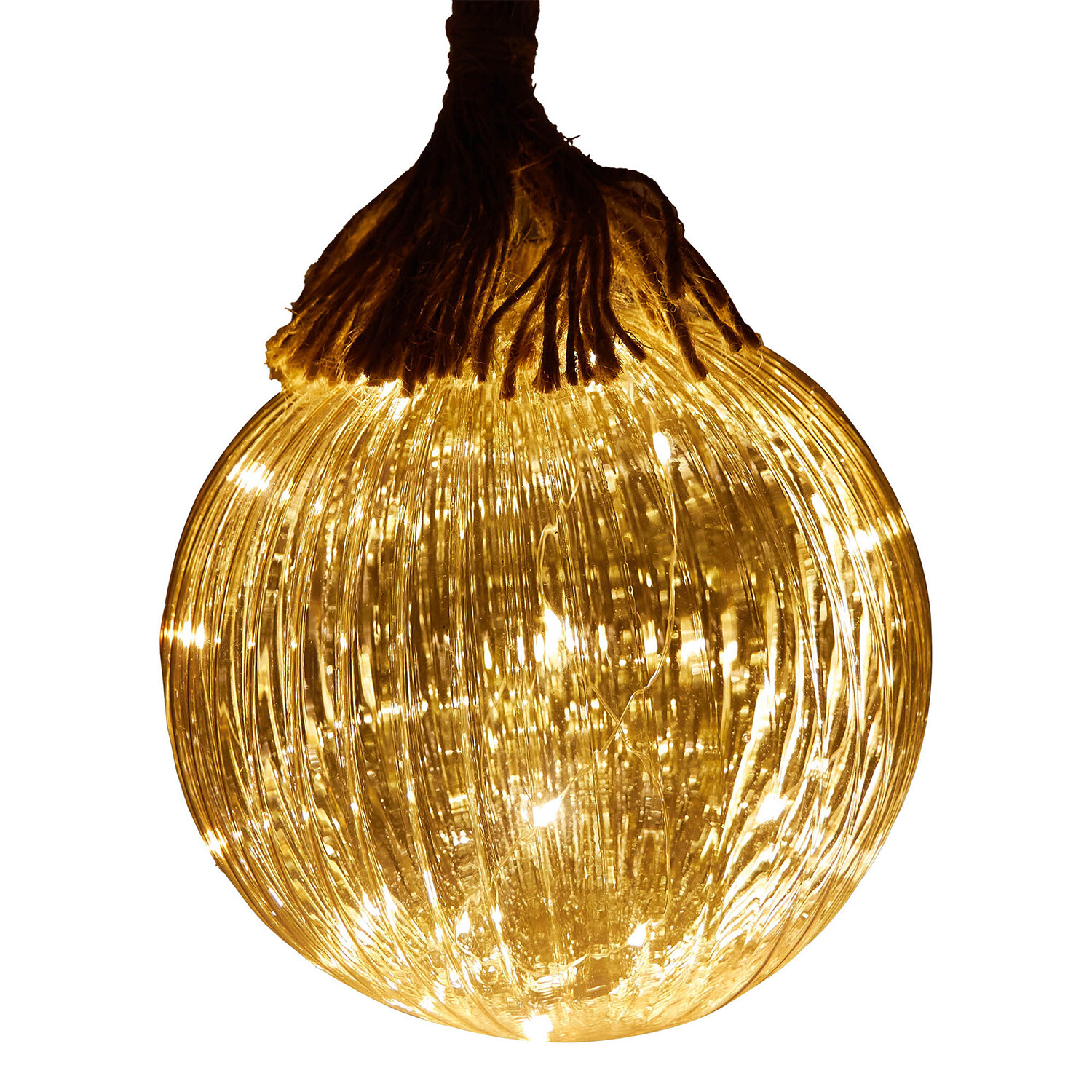 LED Amber Bauble on Rope - Amber Image 2