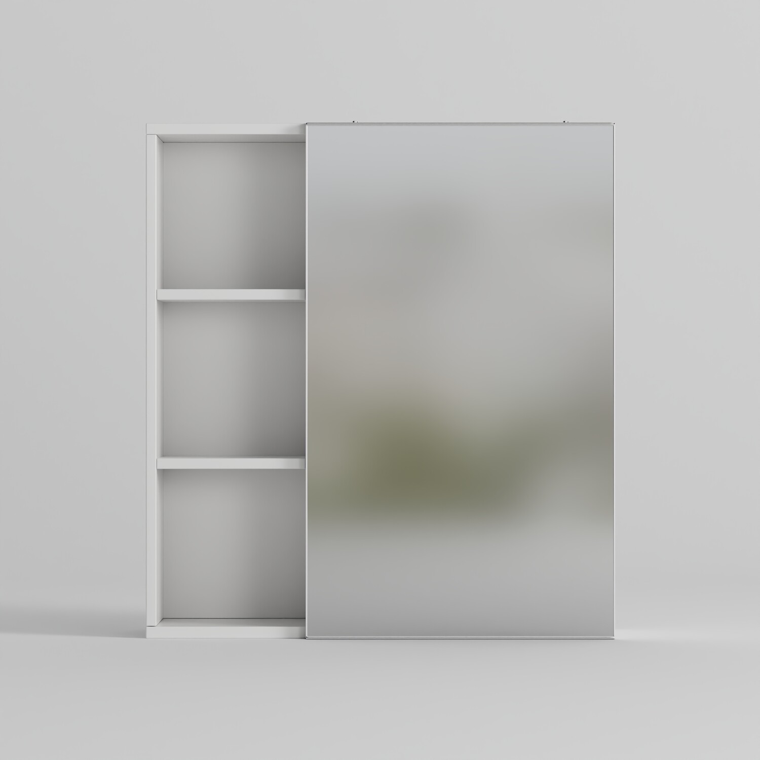 Mayfair Mirror Cabinet with Shelves - White Image 3