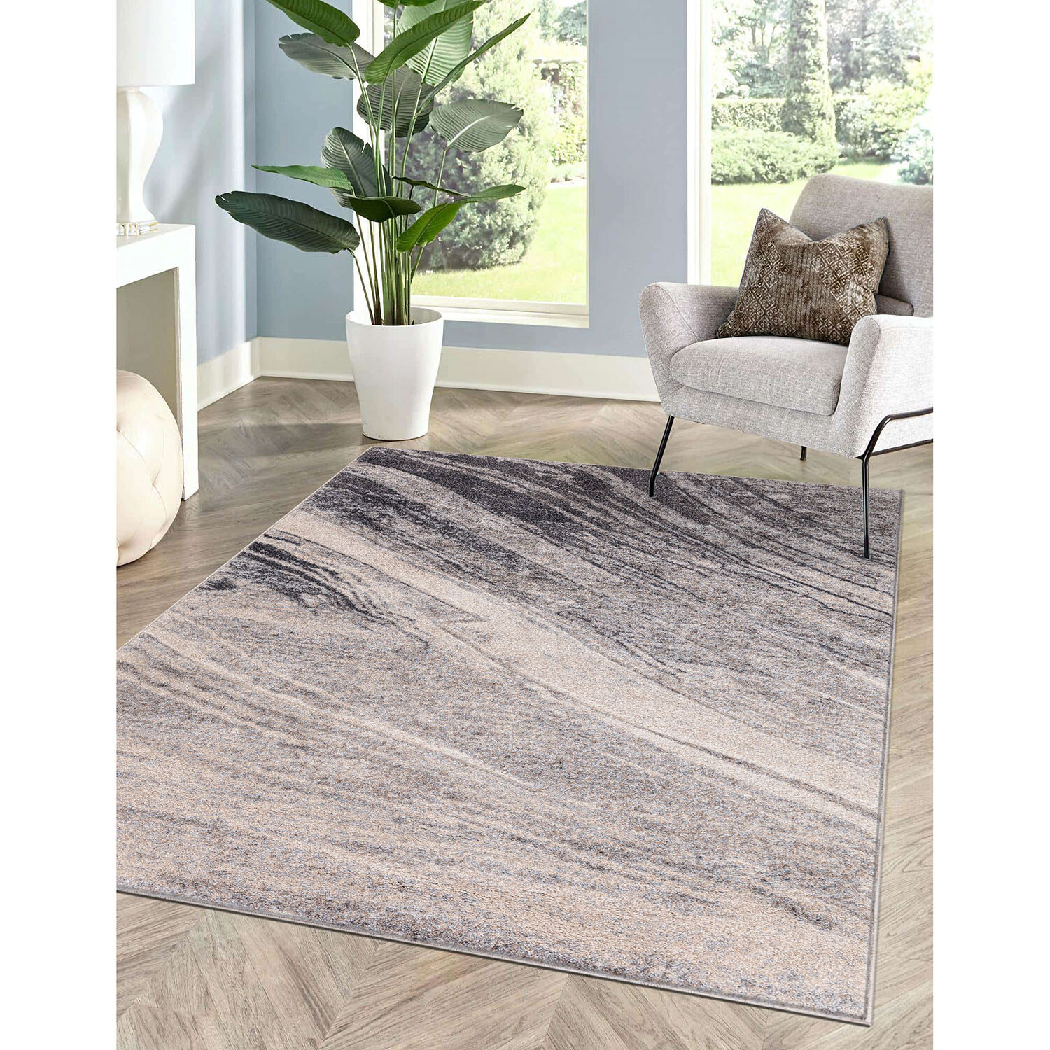 Milano Slate Rug - Grey / 120cm Image 2