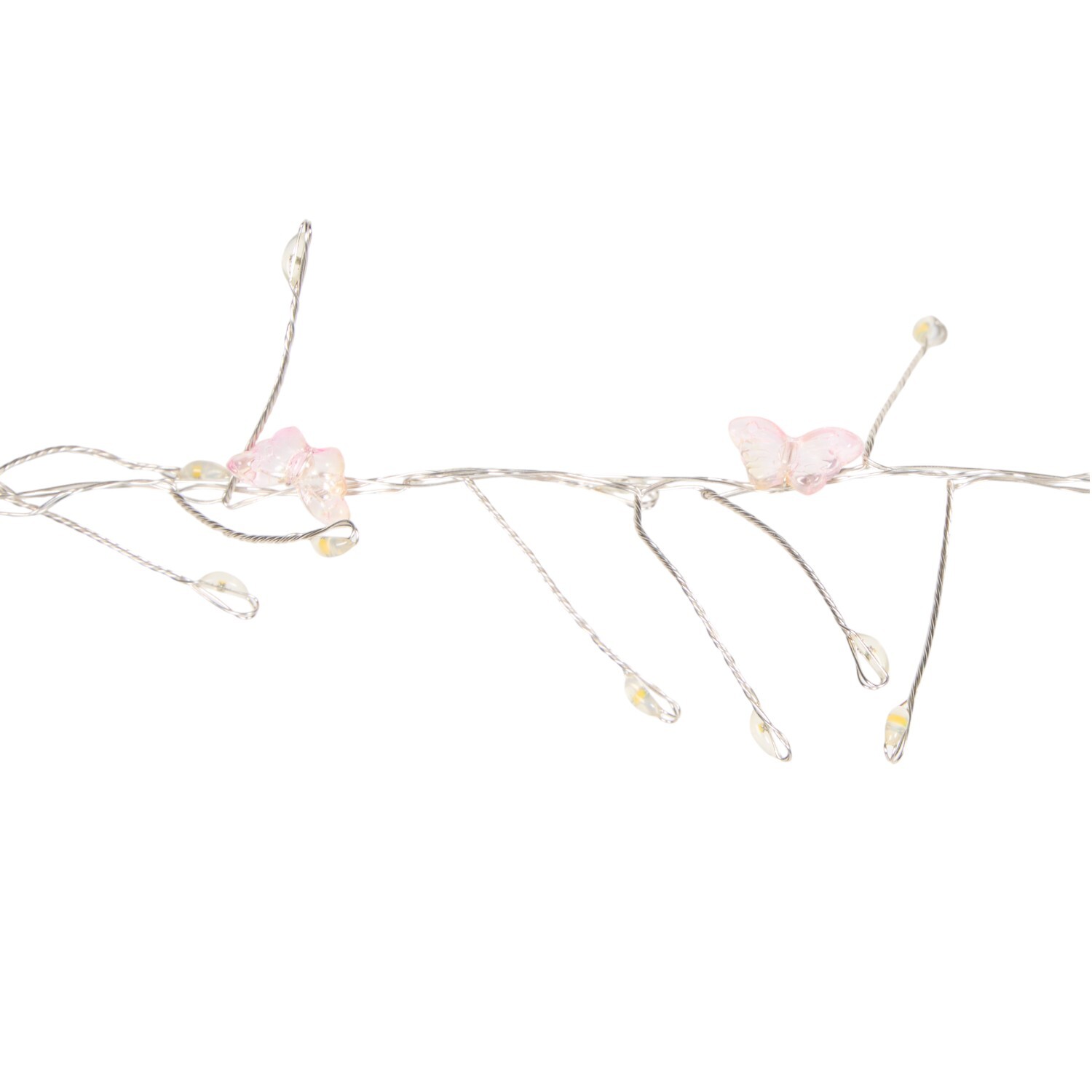 120 LED Cluster Butterfly String Lights Pink Image 4