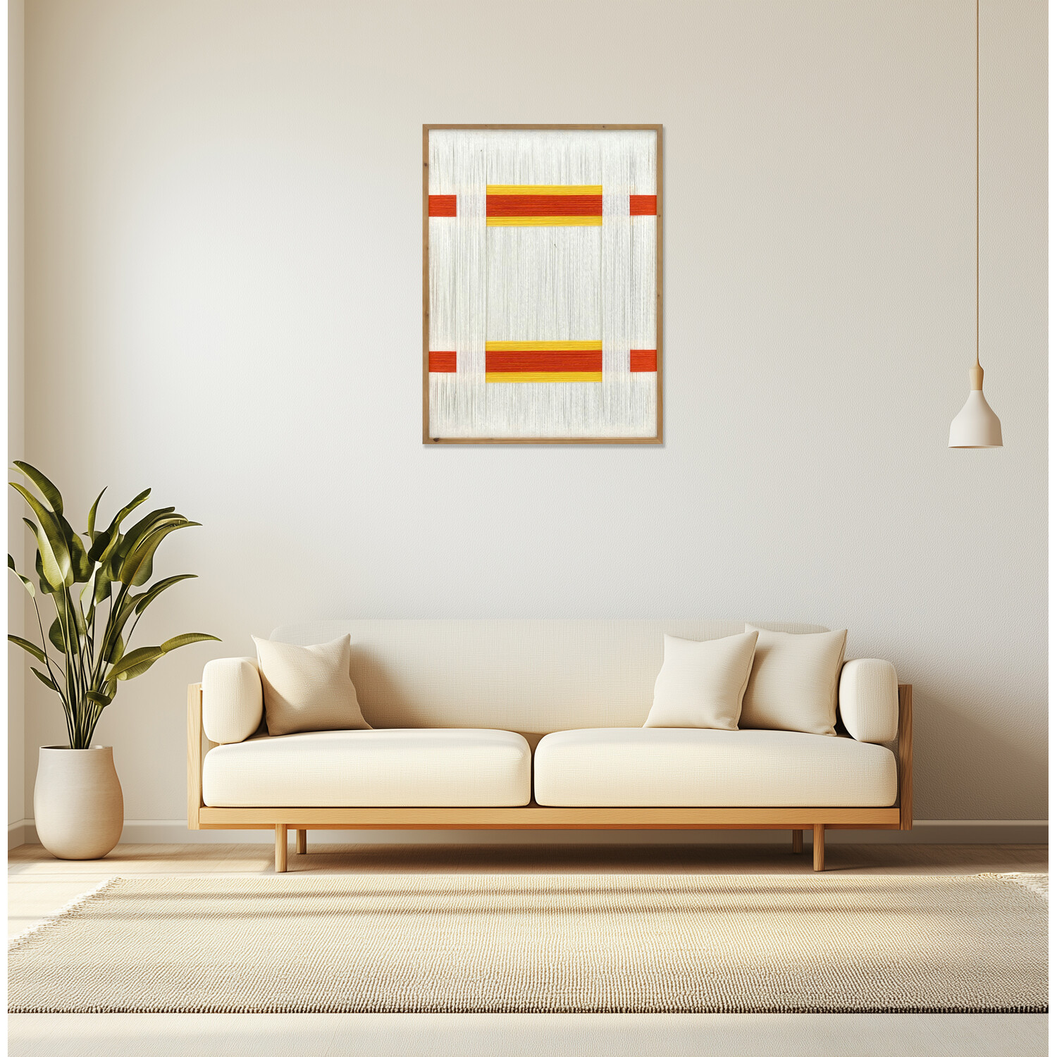 Abstract Woven Modern Framed Art Assorted Image 11