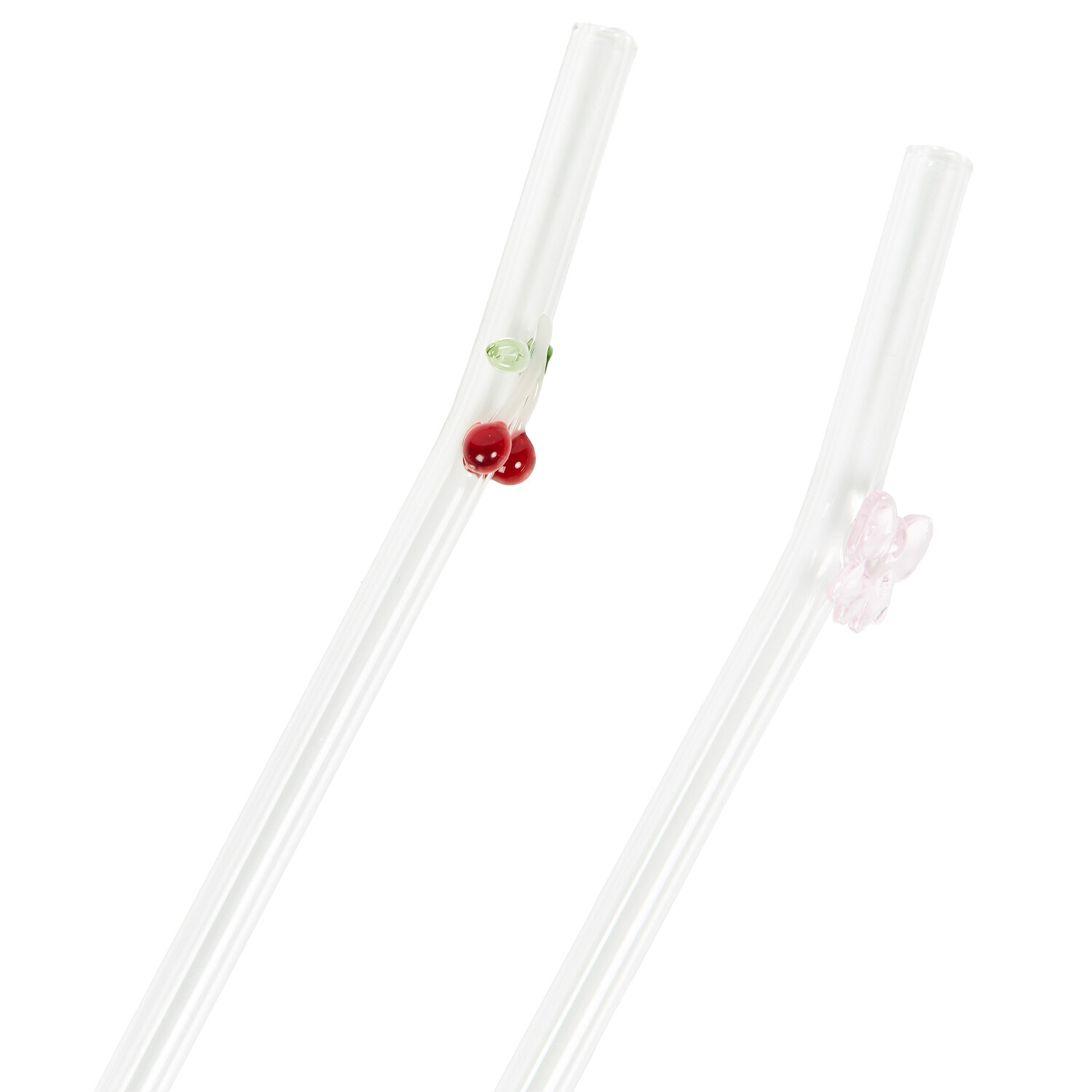 Cherry and Pink Bow Straws Image 5