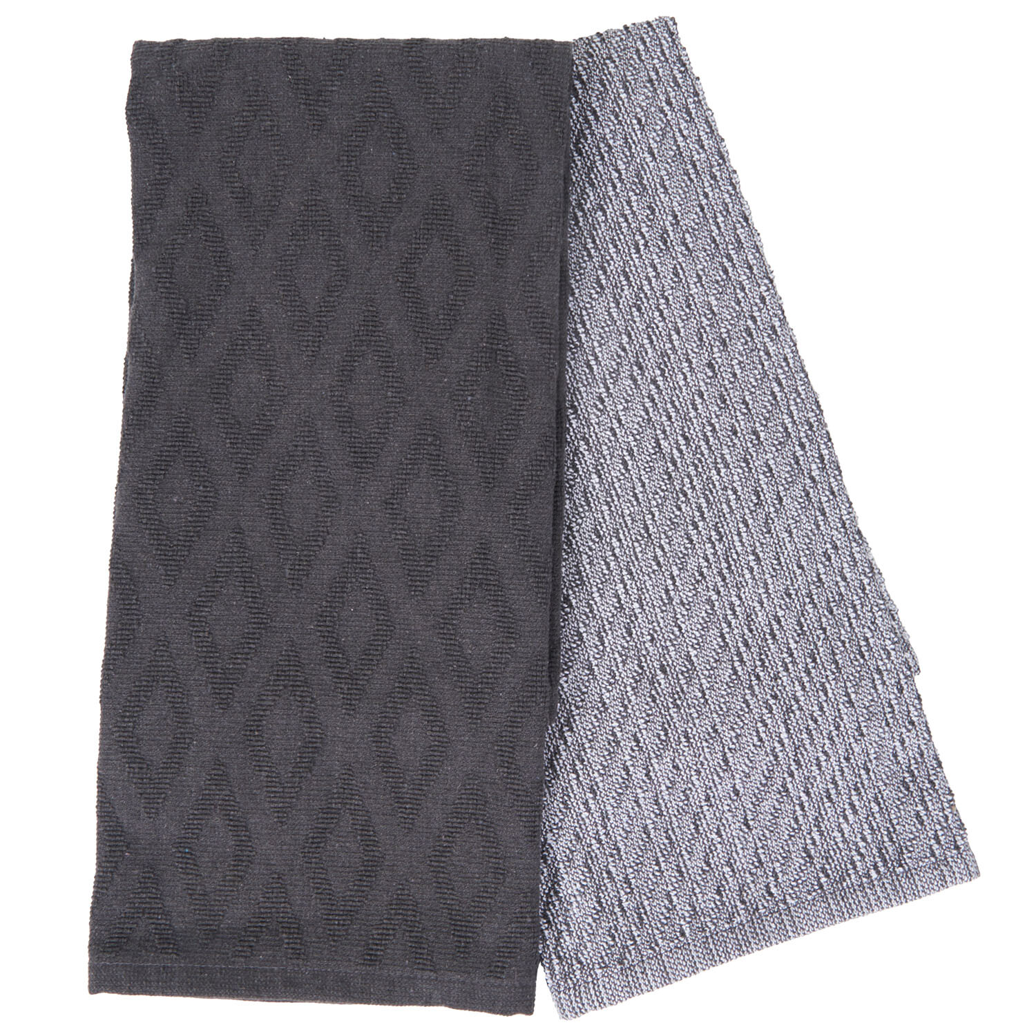Pack of 2 Terry Towels - Dark Grey Image 3