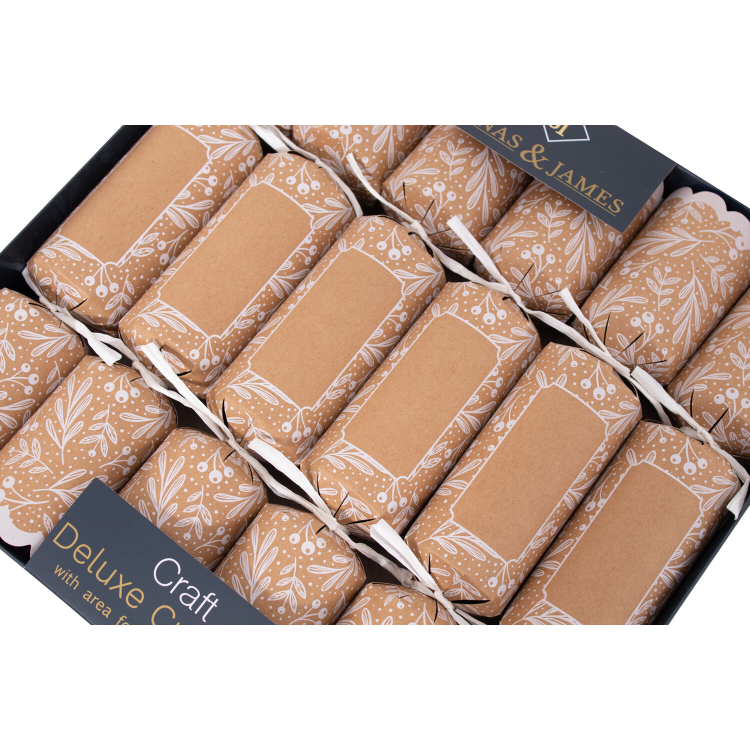 Pack of 6 Craft Deluxe Crackers Cream Image 5