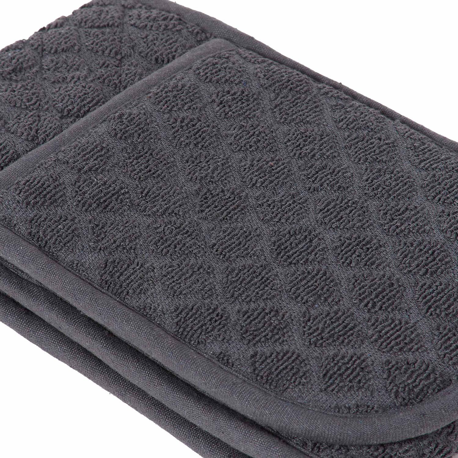 Divante Dobby Terry Double Oven Glove - Dark Grey Image 2