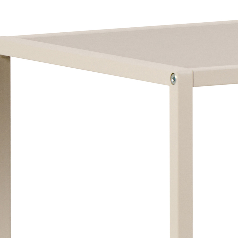 Florence Seaford 4 Shelf Wide Grey Steel Bookcase Image 5