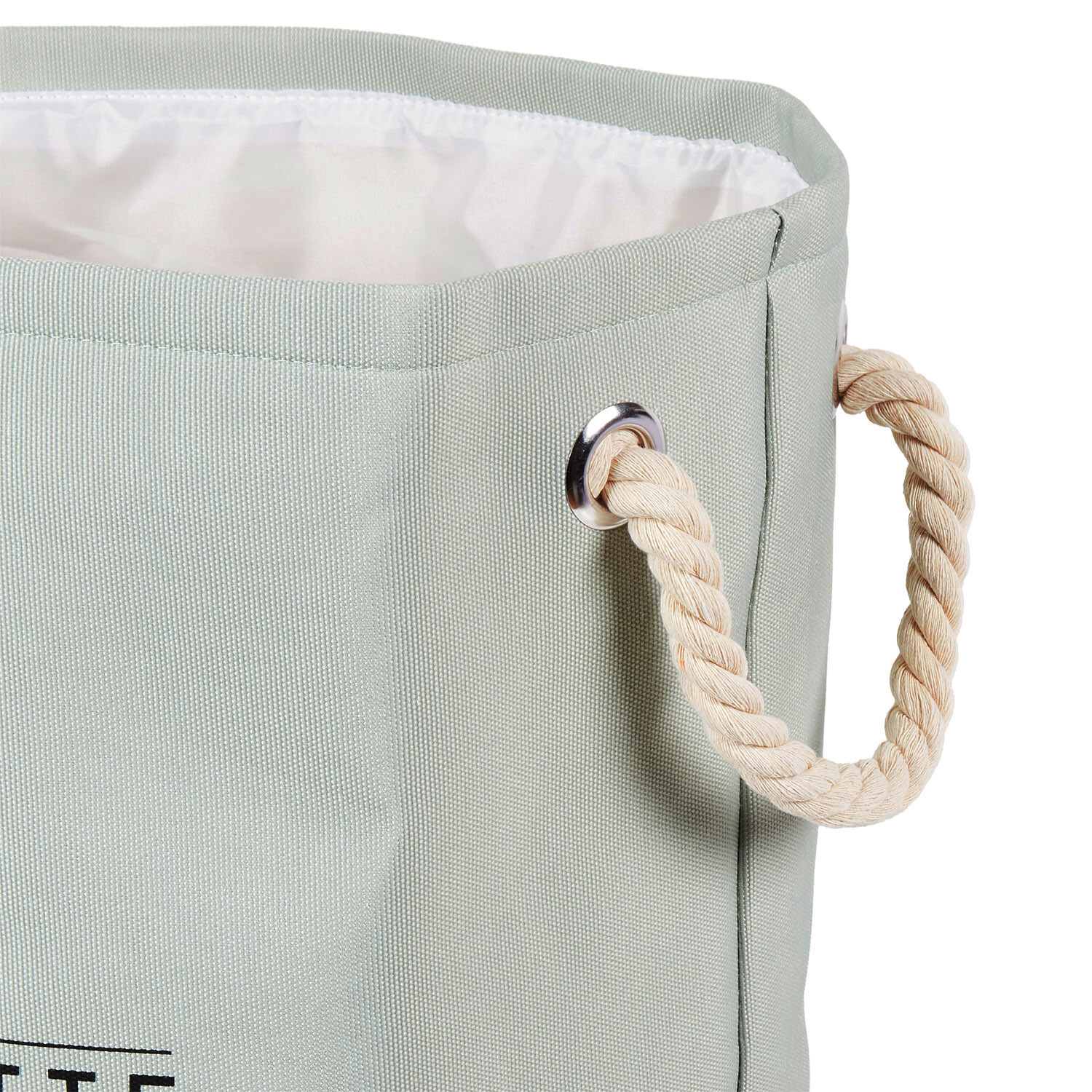 Deluxe Laundrette Rope Hamper - Grey Image 3