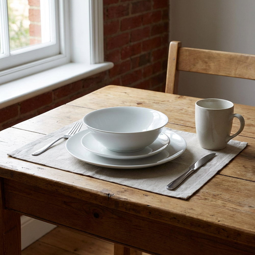 Essentials Coupe White 12 Piece Dinner Set Image 4