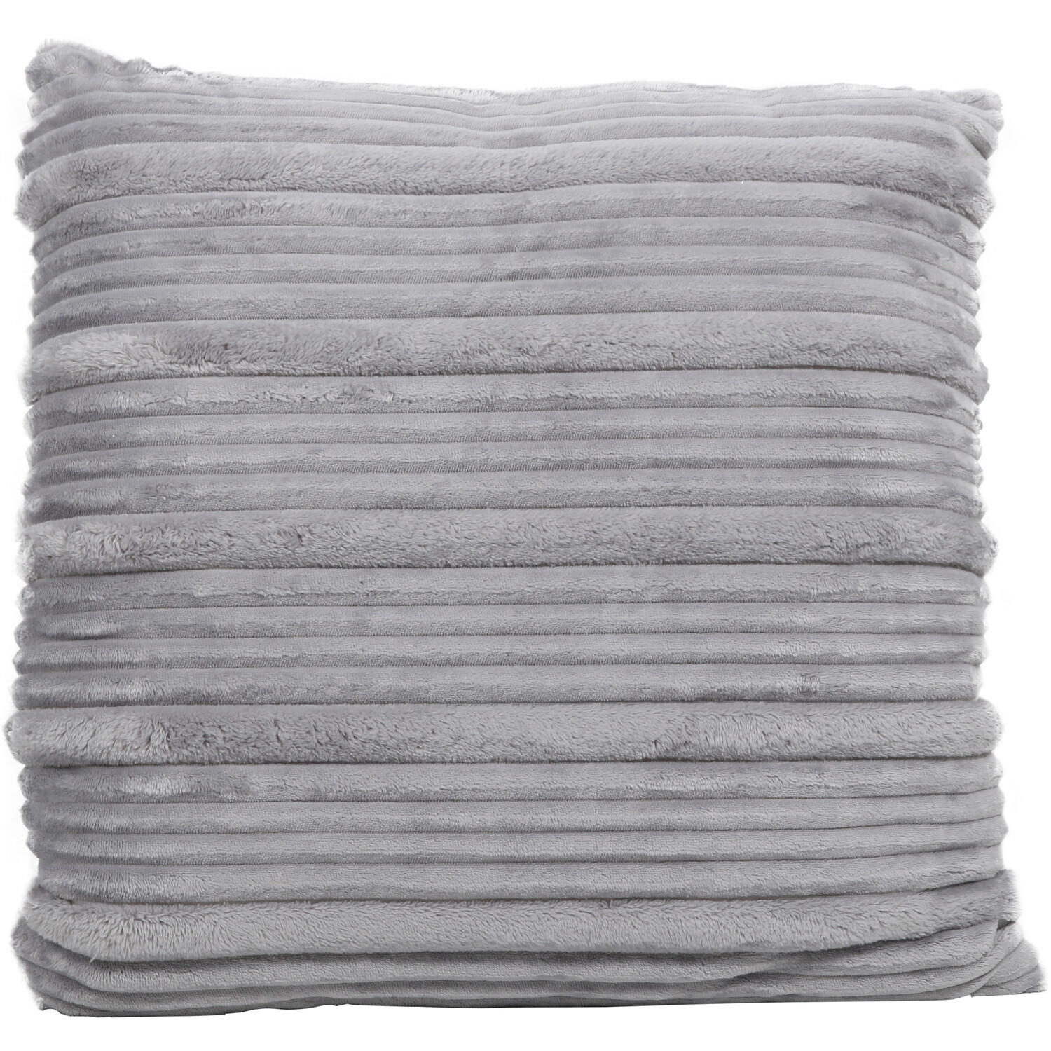 My Home Brooklyn Silver Ribbed Cushion 60 x 60cm Image