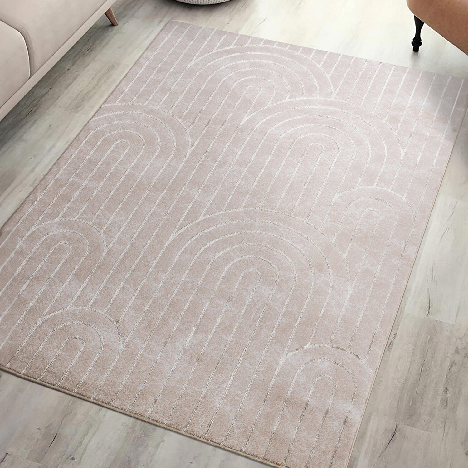 Beige Deco Arch Rug - Beige / 170cm Image 2