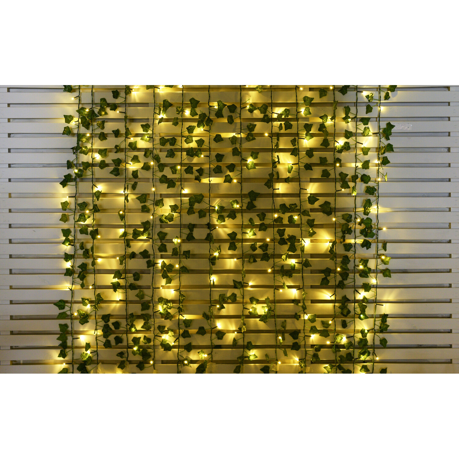 Warm White 192 LED Solar Ivy Curtain Light Image 3