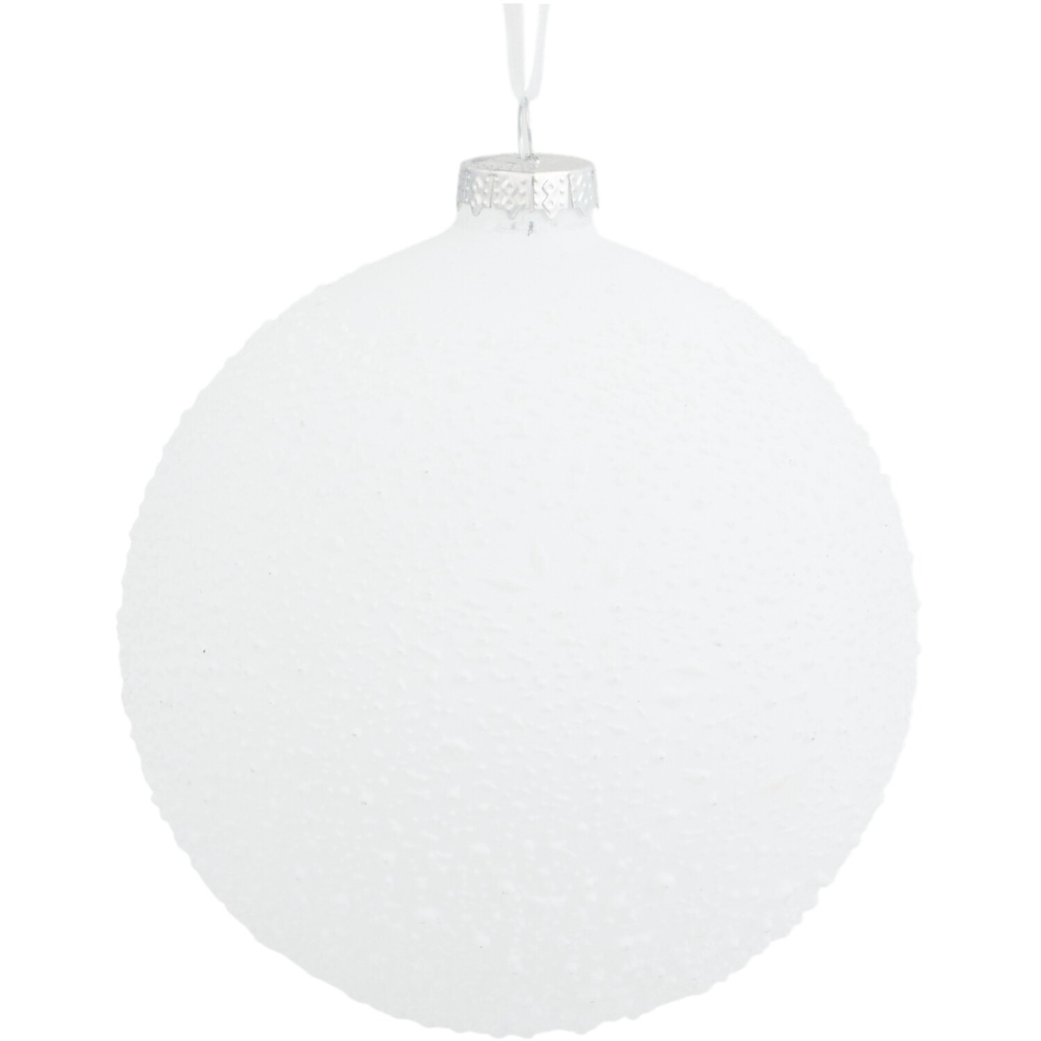 Frosted Christmas Bauble White Image 1