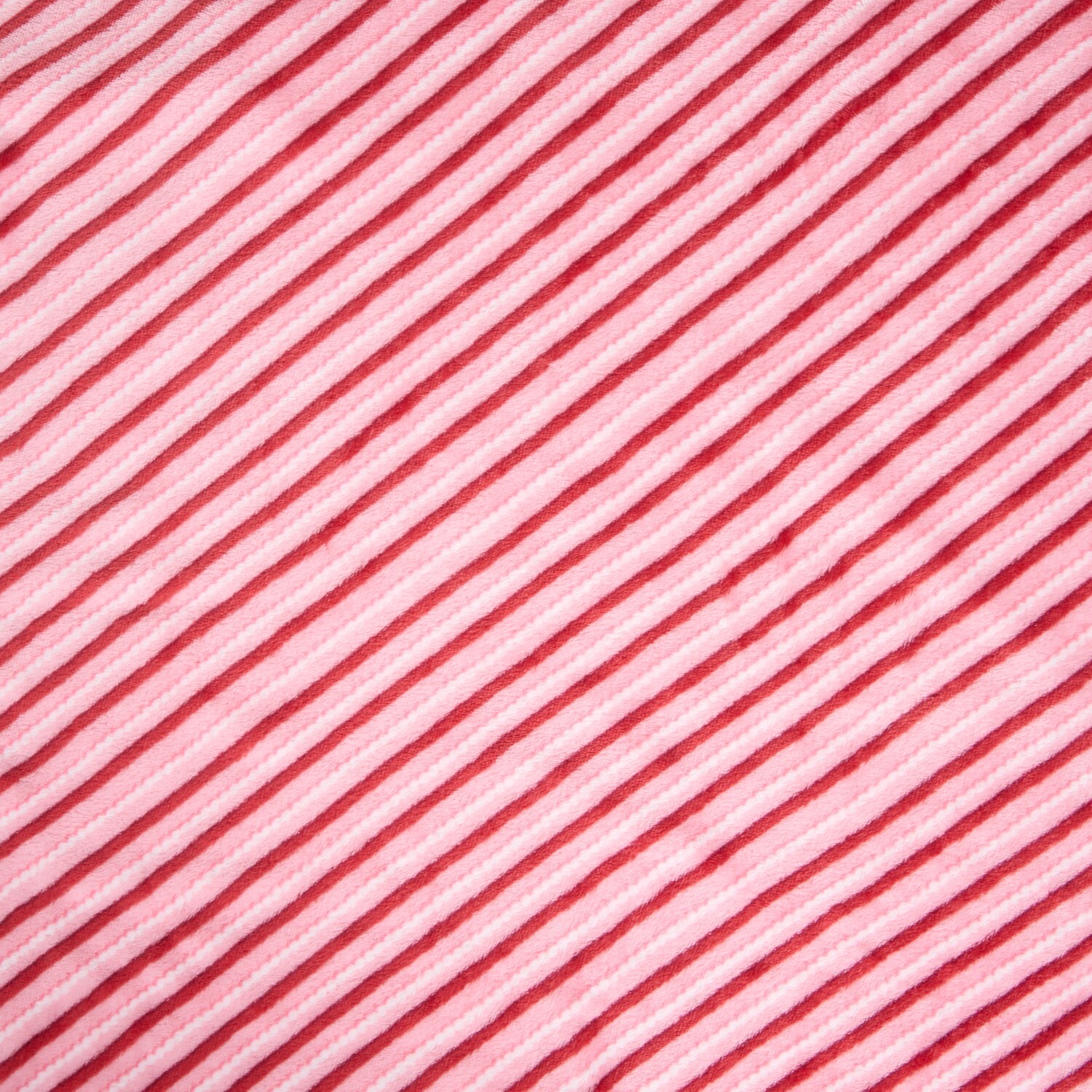 Candy Stripe Fleece Throw Pink and Red Image 3