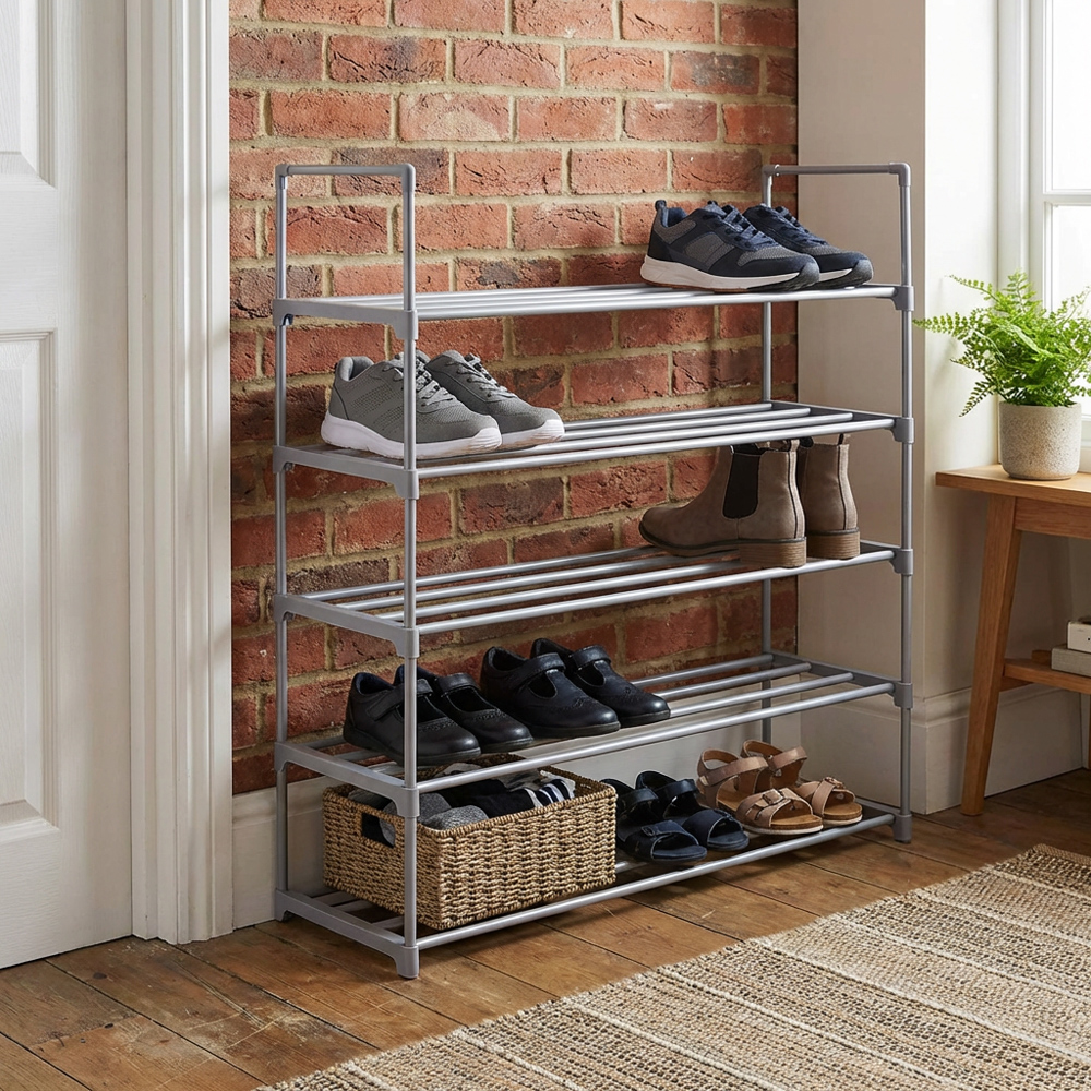 5-Tier Shoe Rack - Grey Image 7