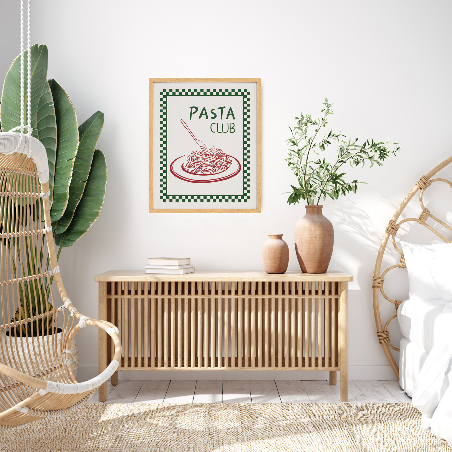 Aesthetic Italian Kitchen Glass Print Image 9