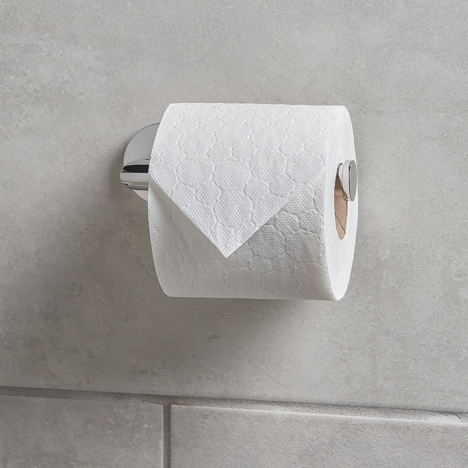 Silver Polished Toilet Roll Holder Image 3