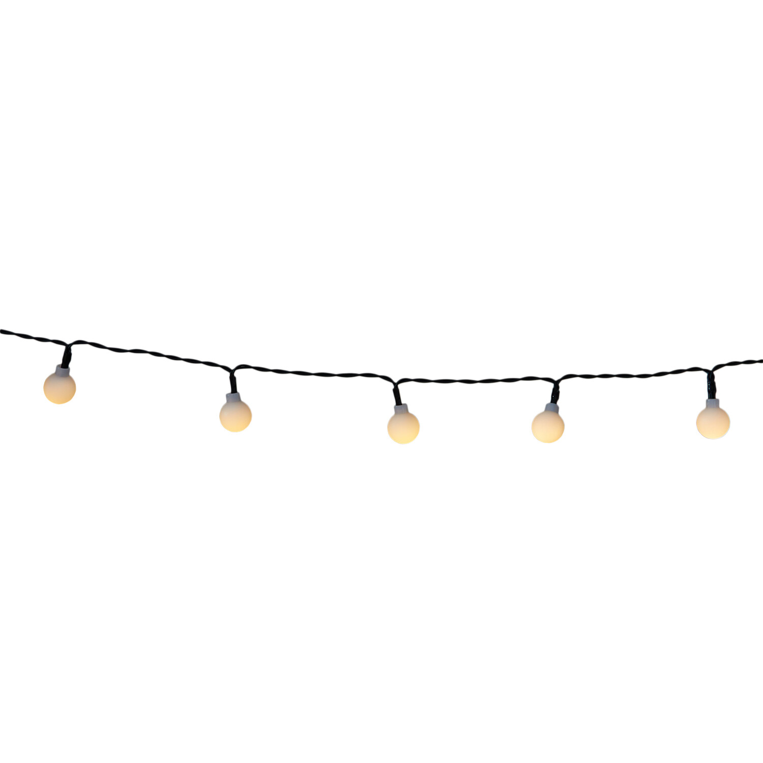 150 LED Bubble Bulb String Light - White / White Image 3