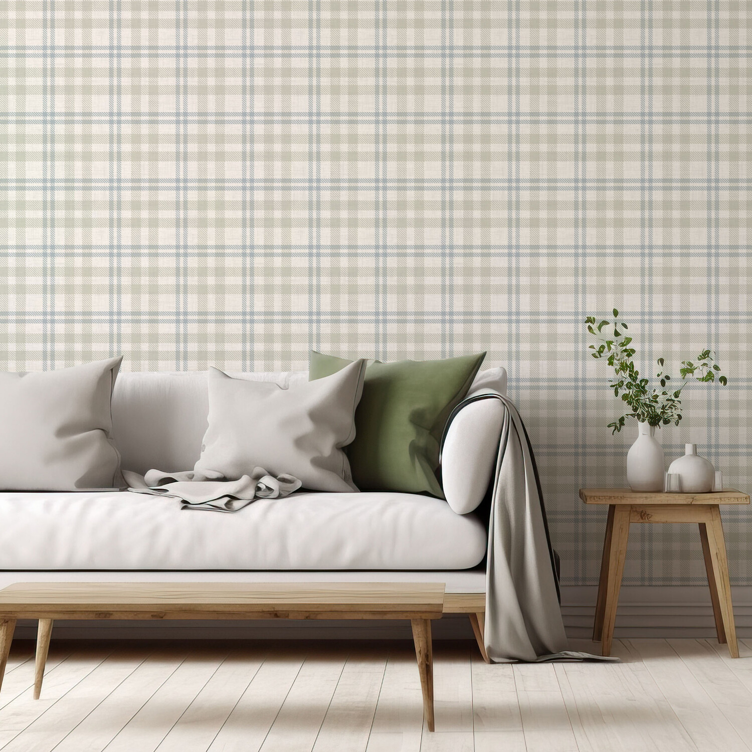 Countryside Check Wallpaper - Natural Image 4