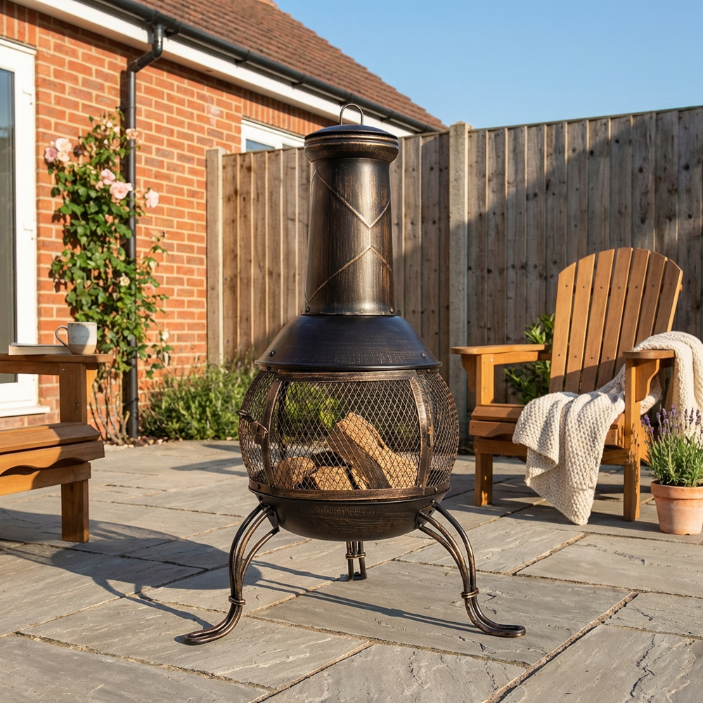 Steel Mesh Chimenea - Bronze Image 2