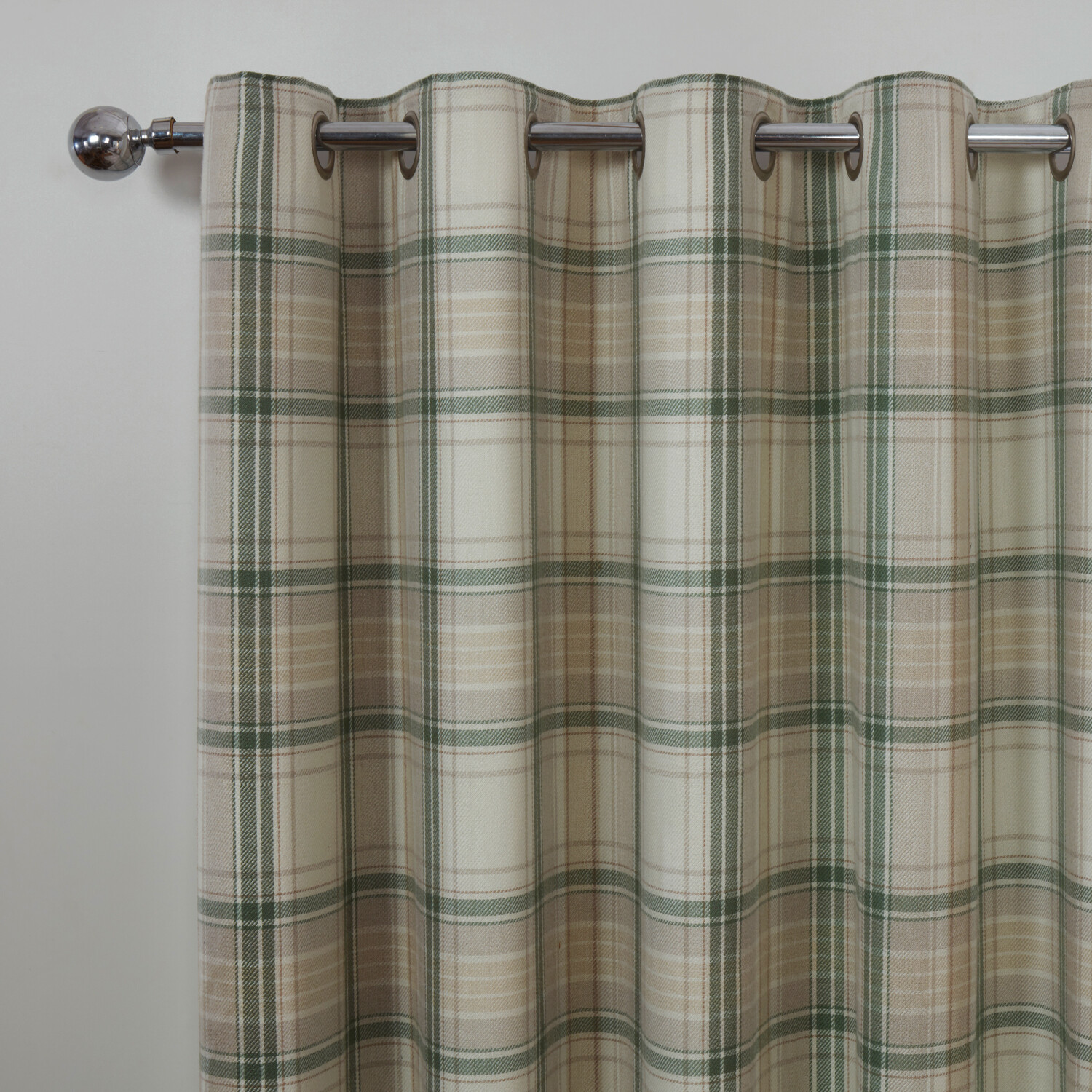 Divante Hatfield Green Check Blackout Curtains 183 x 168cm Image 3