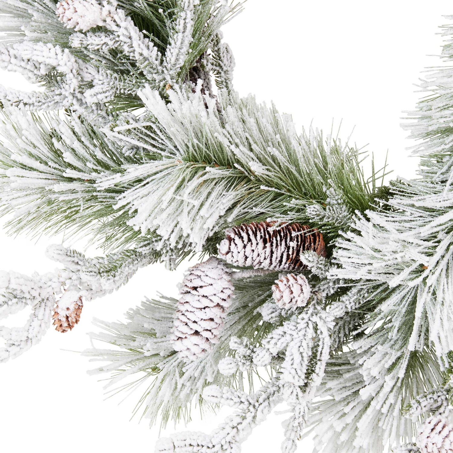 Frosted Pinecone Wreath - Green Image 2
